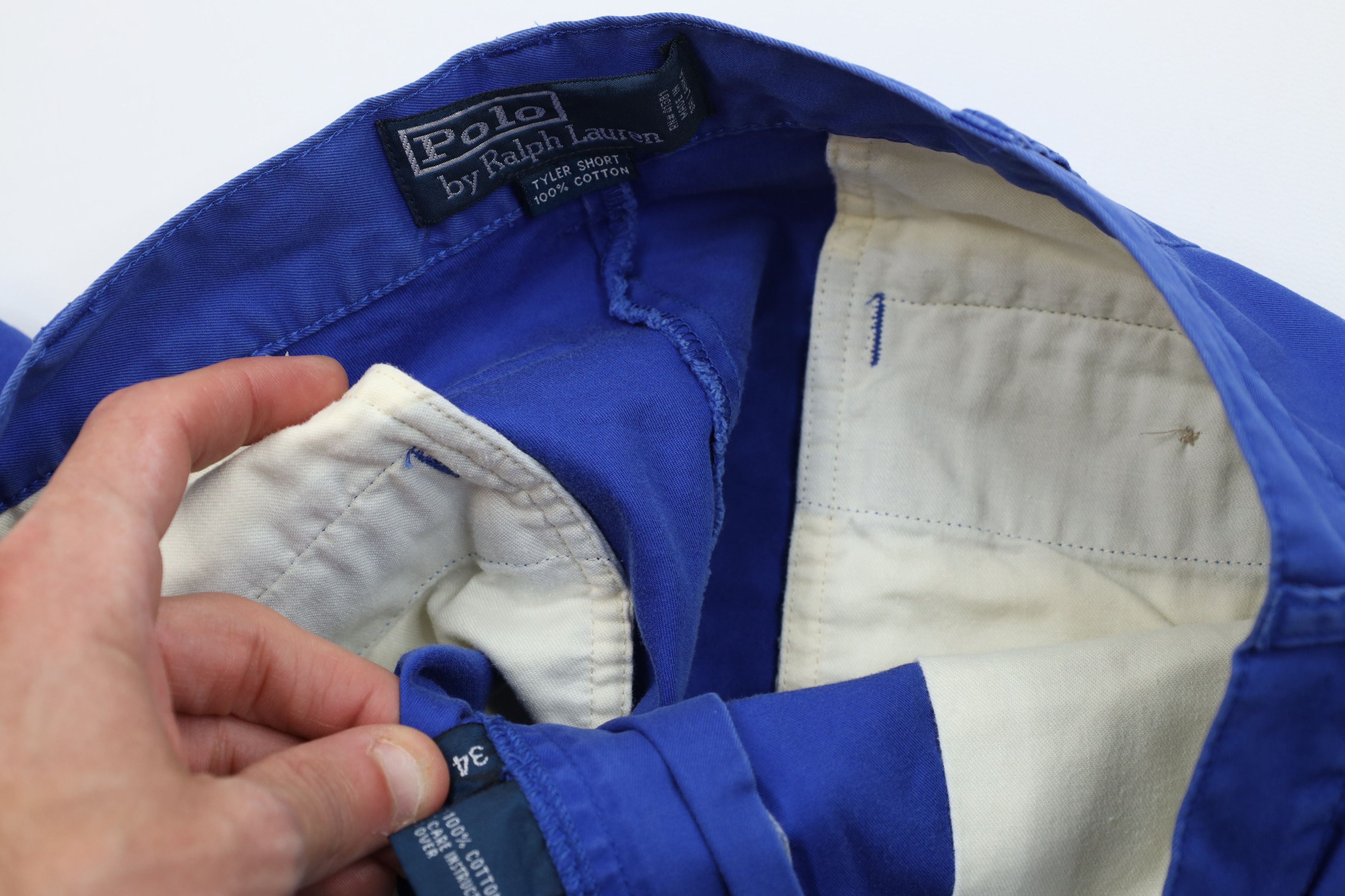 Polo Ralph Lauren Vintage 90s Ralph Lauren Above Knee Chino Shorts Royal Size US 34 / EU 50 - 7 Thumbnail