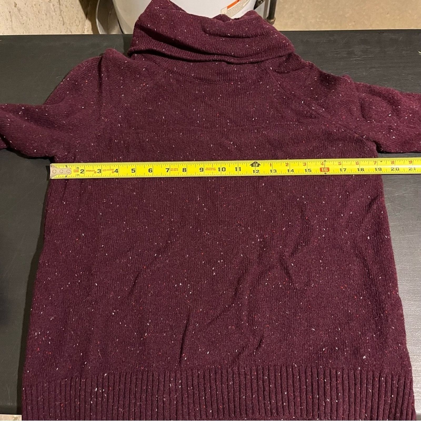 Other C & C California Sz Large Speckled Purple Turtleneck Sweater Size L / US 10 / IT 46 - 7 Thumbnail