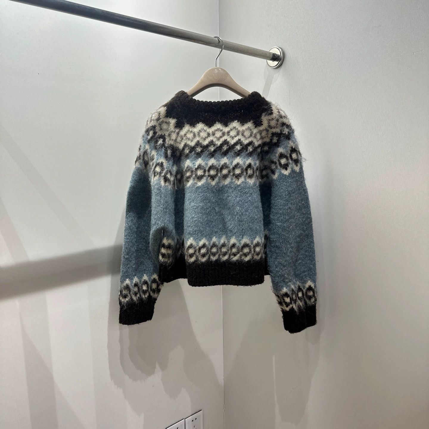 Celine Celine apr295 NWT Blue Fair Isle Wool Sweater M Size M / US 6-8 / IT 42-44 - 2 Thumbnail