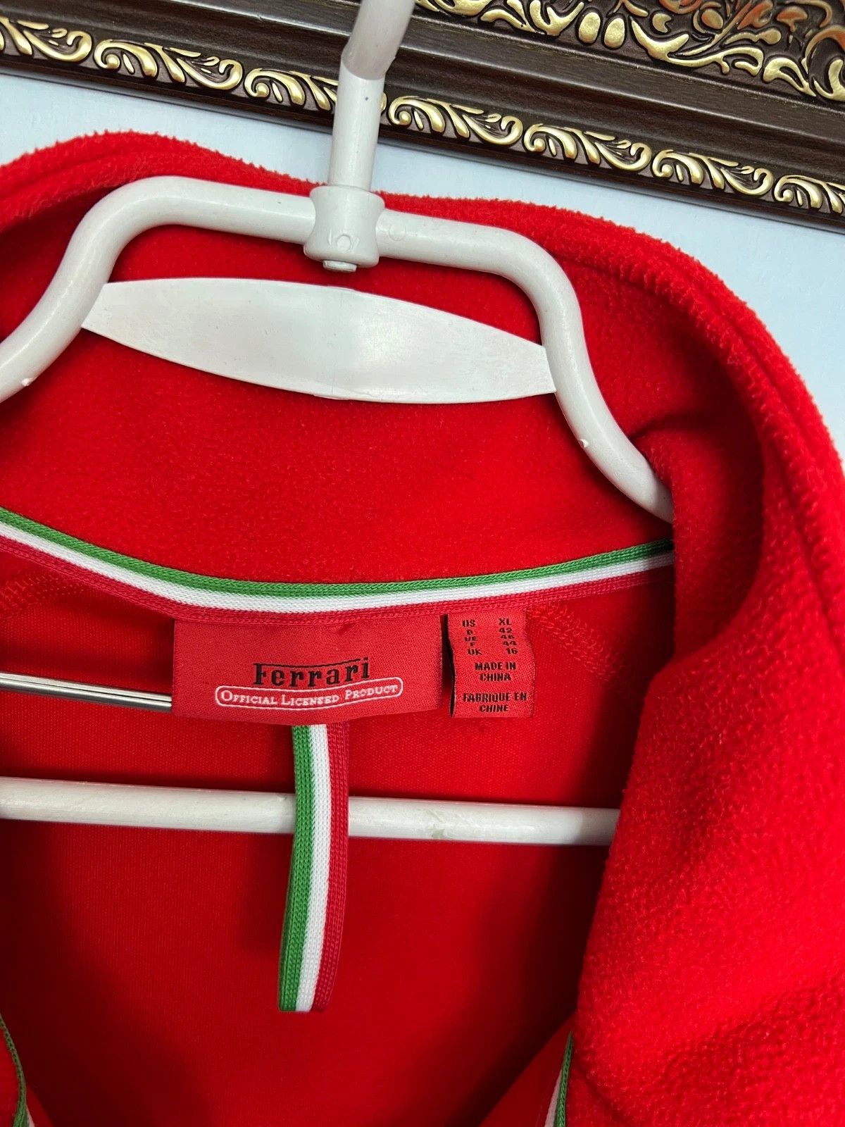 Ferrari Vintage Ferrari Racing Fleece Sweatshirt Jacket Track Size US XL / EU 56 / 4 - 3 Thumbnail