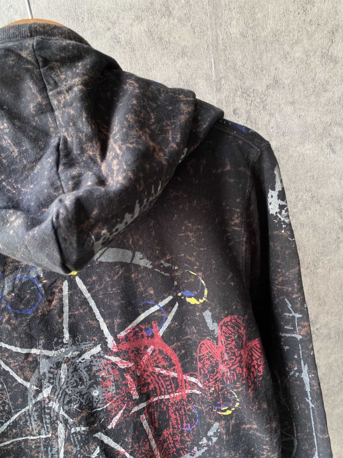 Japanese Brand SACKS Hoodie Overprint Distressed Design Size US M / EU 48-50 / 2 - 13 Thumbnail