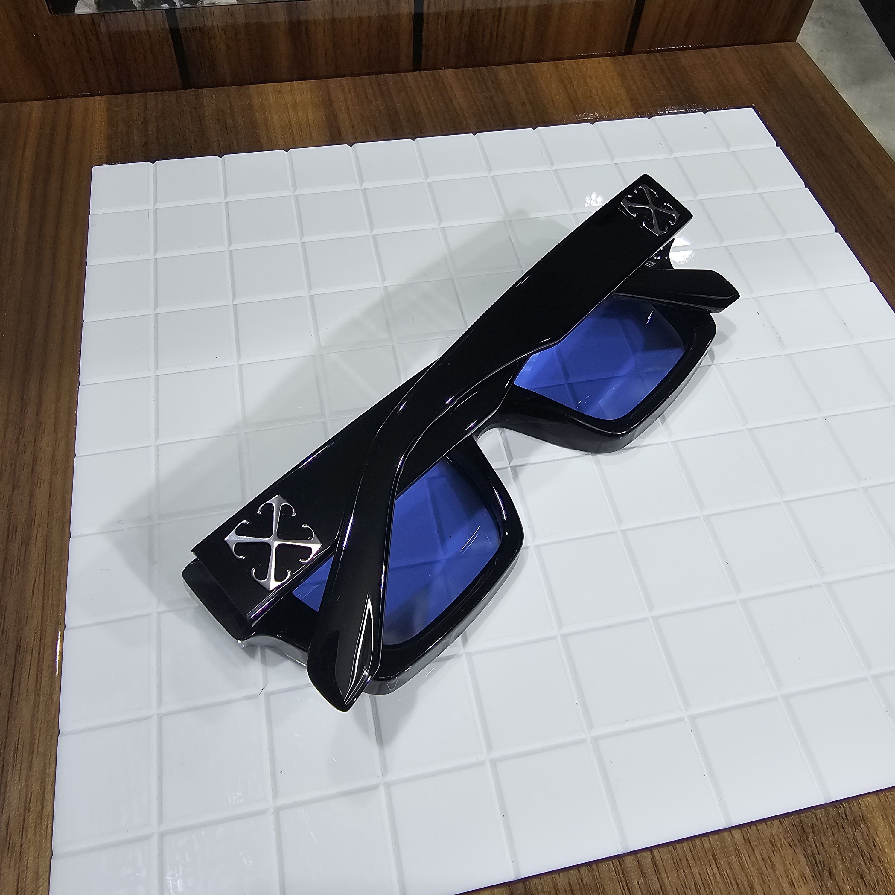Off-White OFF WHITE Virgil Sunglasses BLACK BLUE Size ONE SIZE - 1 Thumbnail