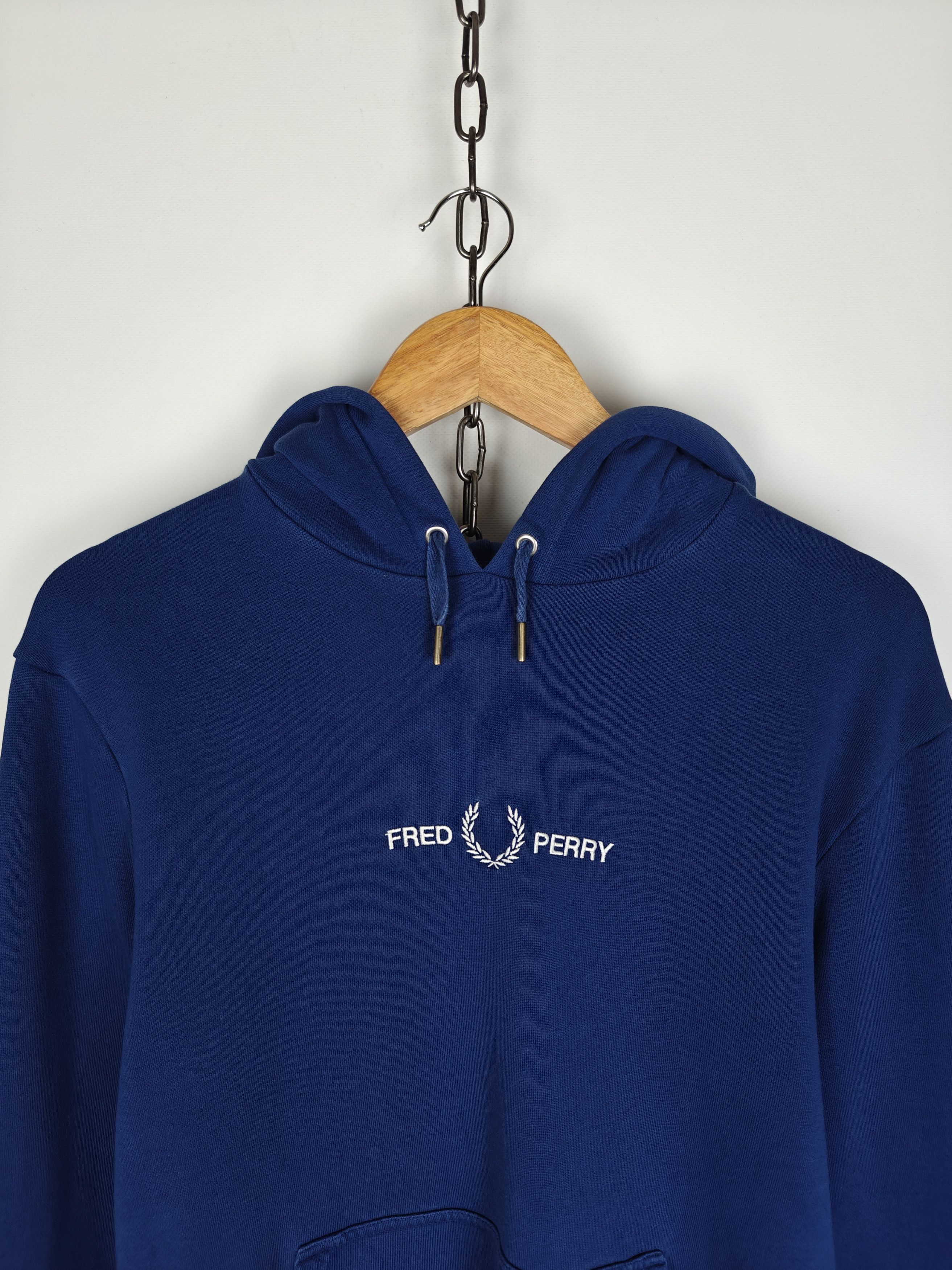 Fred Perry Fred Perry Hoodie Center Logo Pullover Blue size S Size US S / EU 44-46 / 1 - 2 Thumbnail
