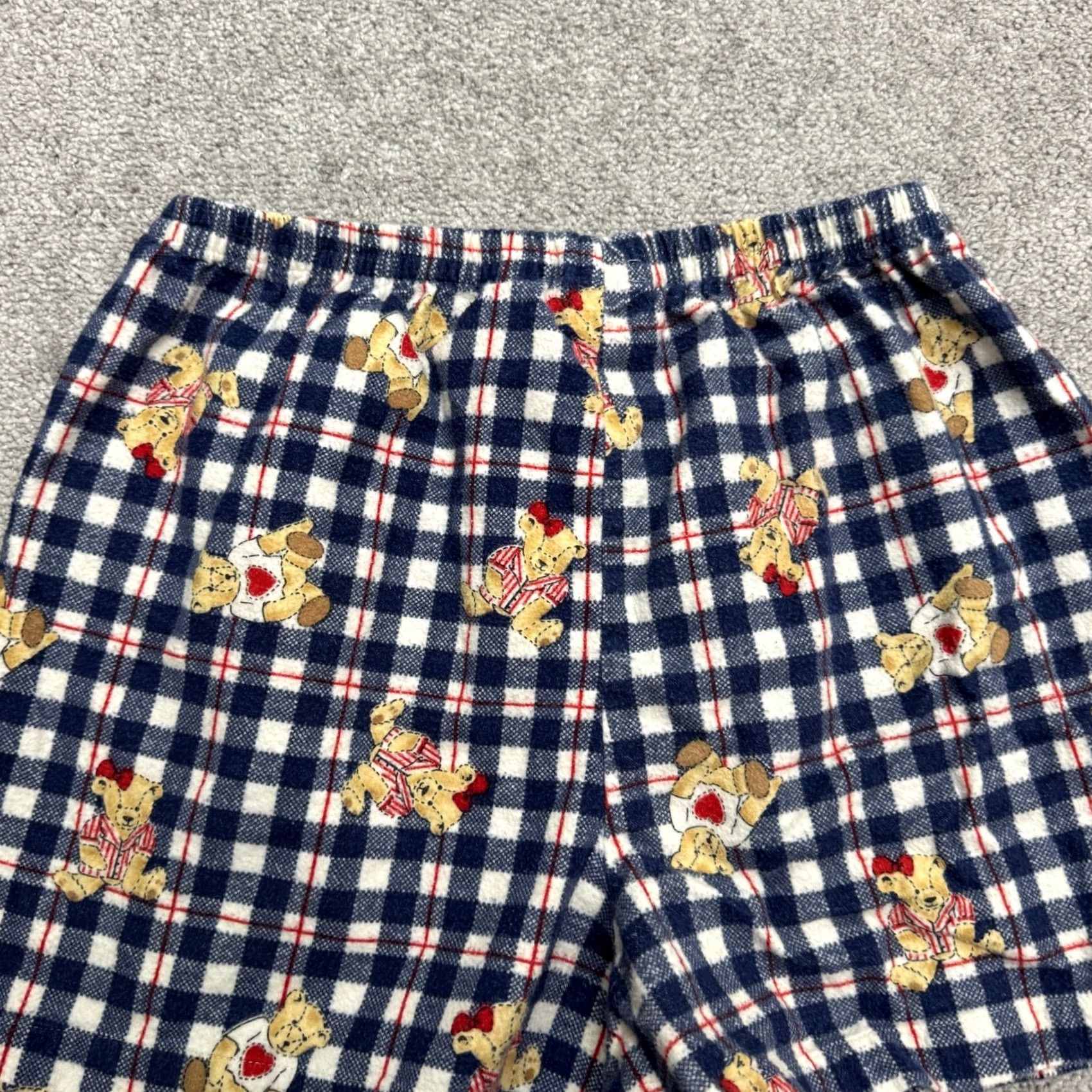Vintage VINTAGE Kathy Ireland Sleep Shorts Shirt Women L Blue 90s Flannel Pajama Shorts Size 36" / US 14 / IT 50 - 3 Thumbnail