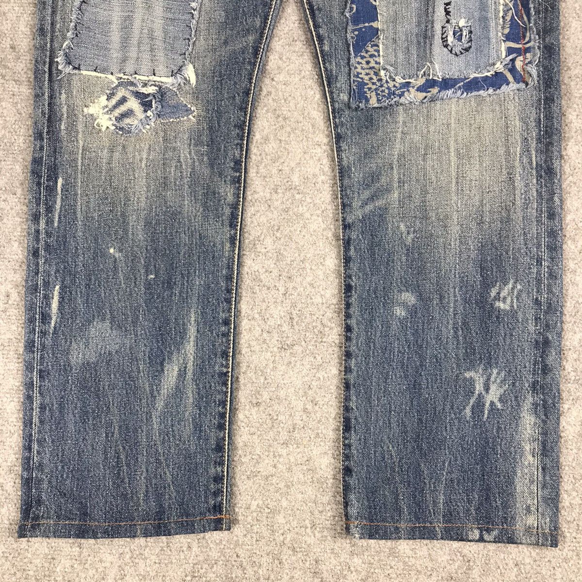 Japanese Brand × Polo Ralph Lauren POLO RALPH LAUREN PATCHWORK DISTRESSED DENIM PANTS Size US 31 - 3 Thumbnail