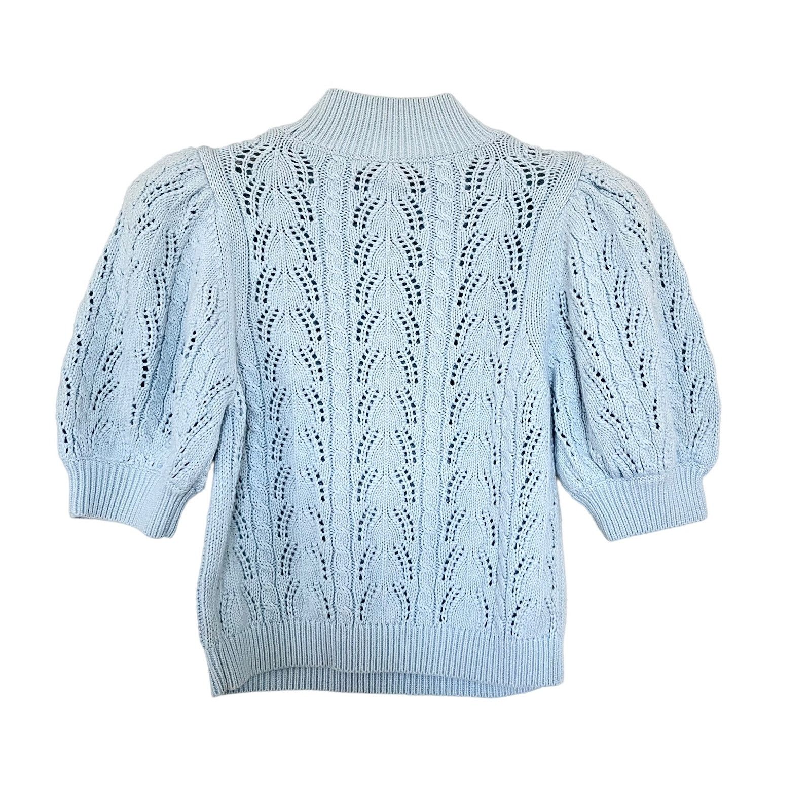 Alice + Olivia Alice +Olivia Kyoko Turtleneck Cable-Knit Pullover Sweater Size M / US 6-8 / IT 42-44 - 3 Thumbnail