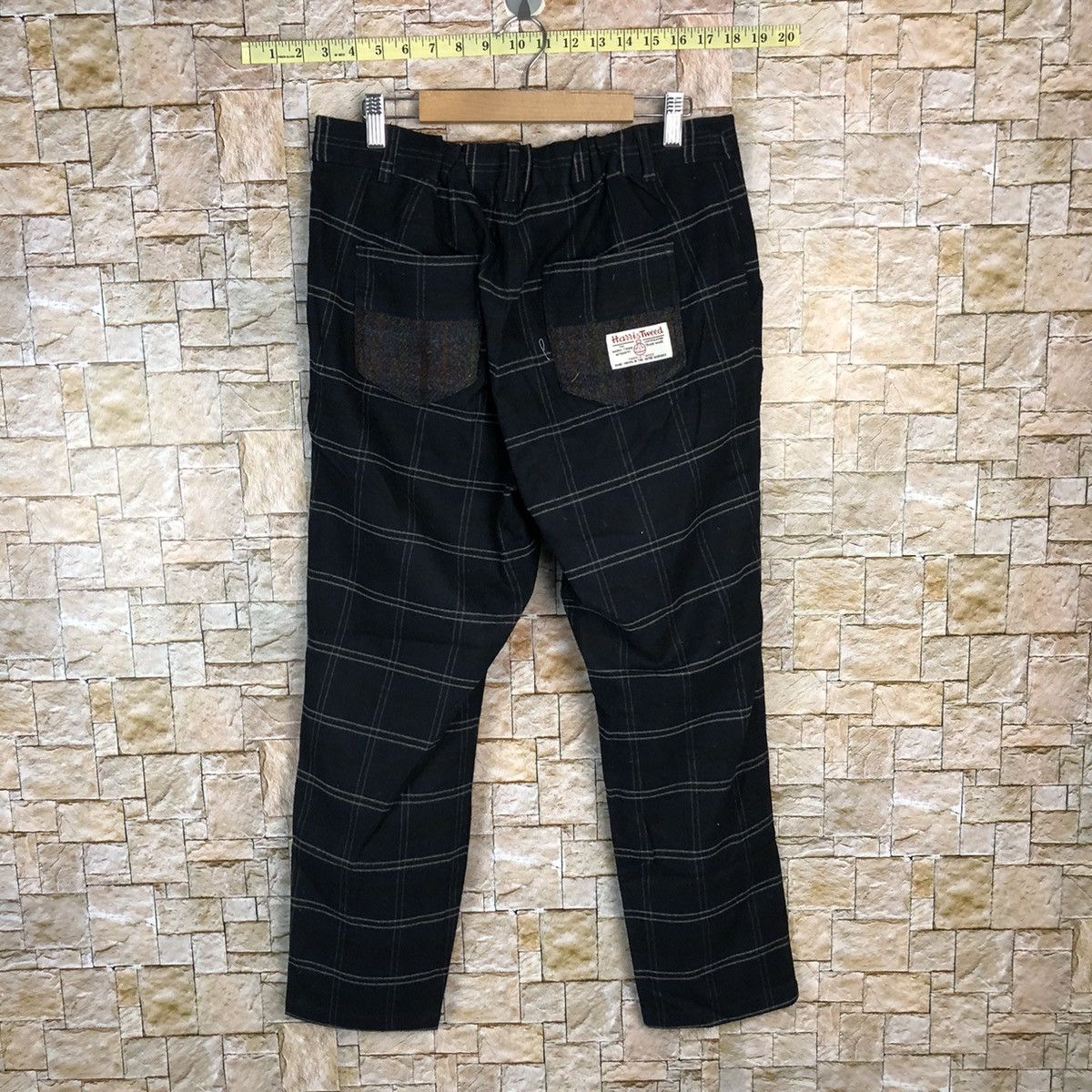 Harris Tweed Harris Tweed Dark Blue Checkred Pants #A358 Size US 30 / EU 46 - 13 Thumbnail