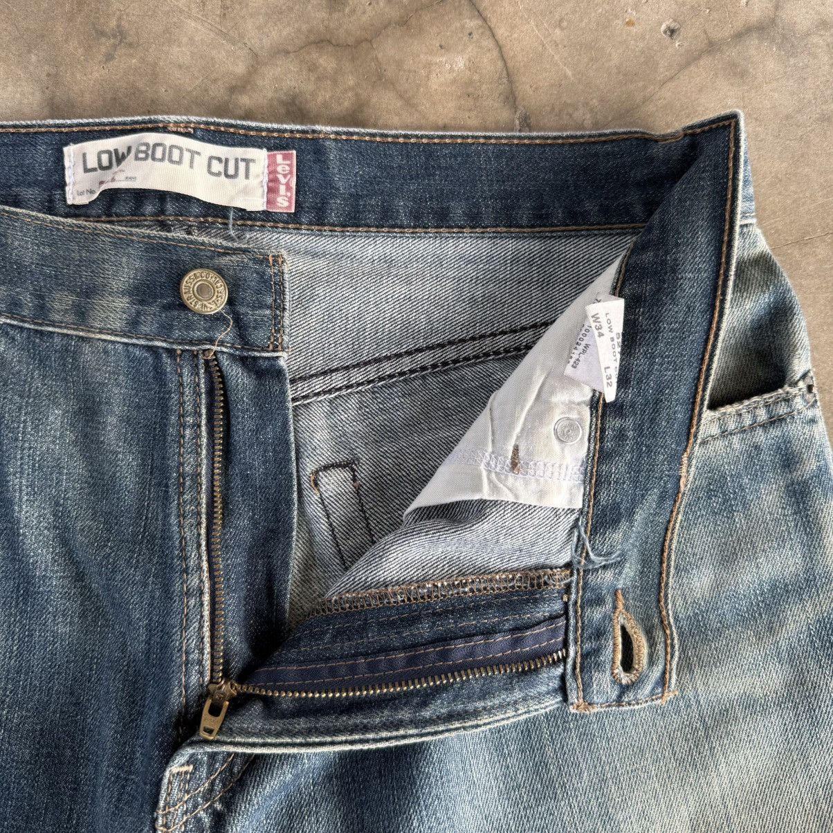 Levi's Vintage Clothing W34x28 Vintage Levi's 527 Low Bootcut Faded Denim Jean Size US 34 / EU 50 - 7 Thumbnail
