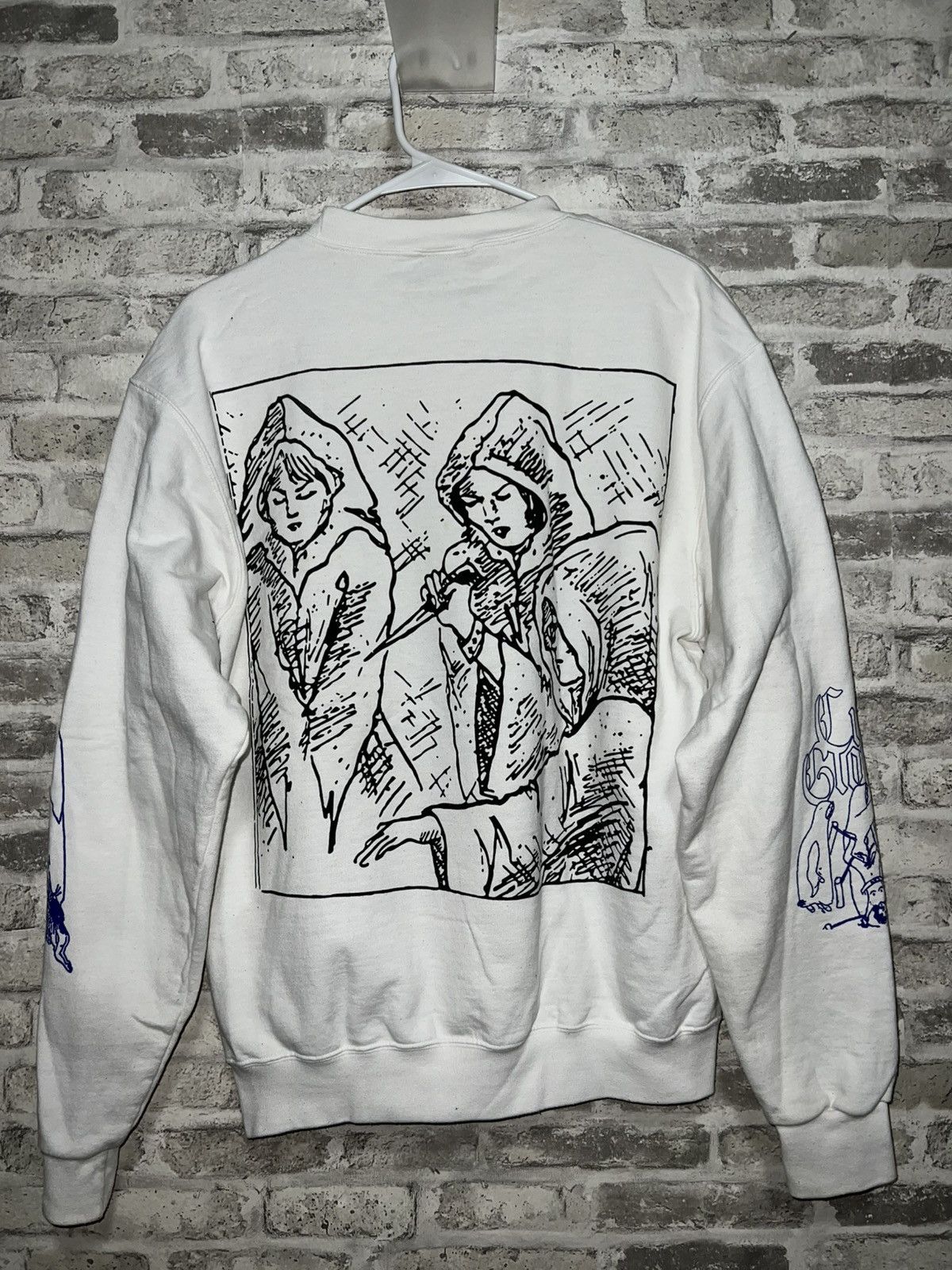 G59 Records CULT GLORIA - DRAWINGS CHAMPION CREWNECK (WHITE) MEDIUM Size US M / EU 48-50 / 2 - 9 Thumbnail
