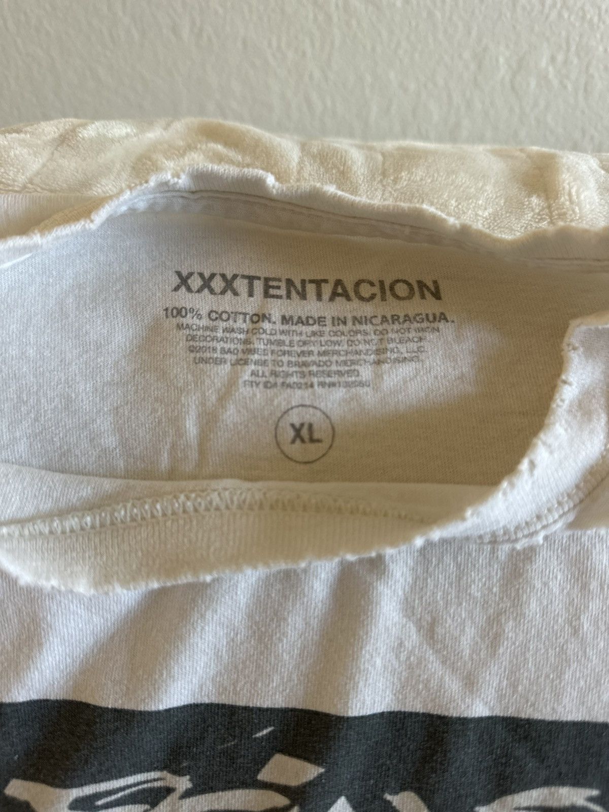 Other XXXTentacion Skins Album Cover Distressed White Tee Size XL Size US XL / EU 56 / 4 - 8 Thumbnail