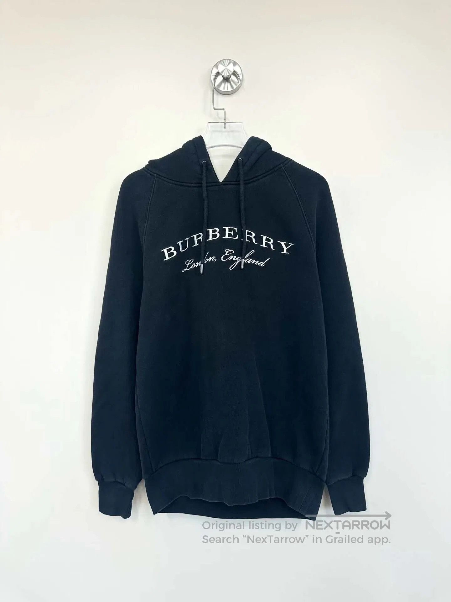Burberry Burberry Black cursive signature embroidered logo hooded s Size US XS / EU 42 / 0 - 1 Thumbnail