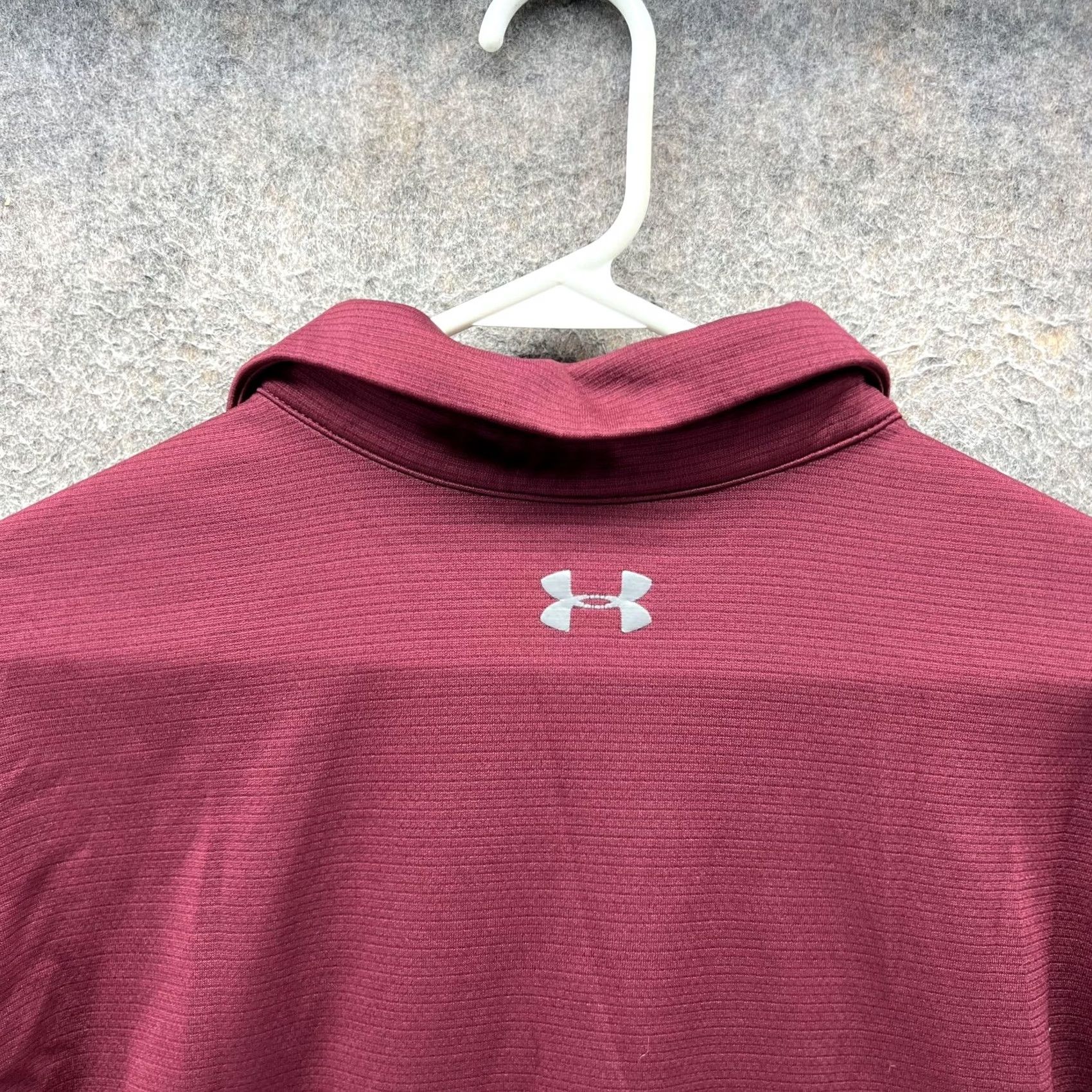 Under Armour Under Armour HeatGear Polo Shirt Mens Large Red Solid Golf Loose Fit Performance Shirt Size US L / EU 52-54 / 3 - 3 Thumbnail