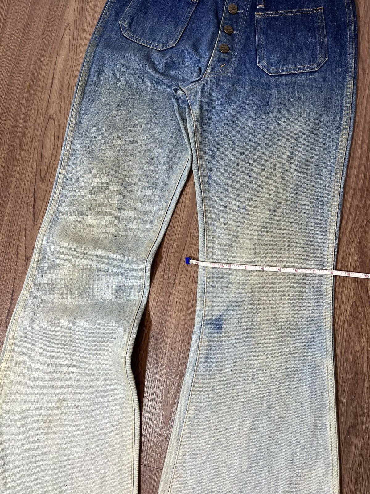 Big John Big John Vintage Washed Bush Button Up Bell Bottom Jeans Size US 32 / EU 48 - 19 Thumbnail