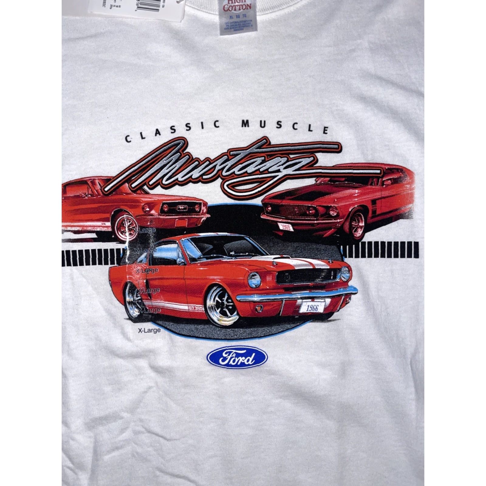 Vintage VINTAGE Mustang Shirt XL Men White BNWT Size US XL / EU 56 / 4 - 2 Thumbnail