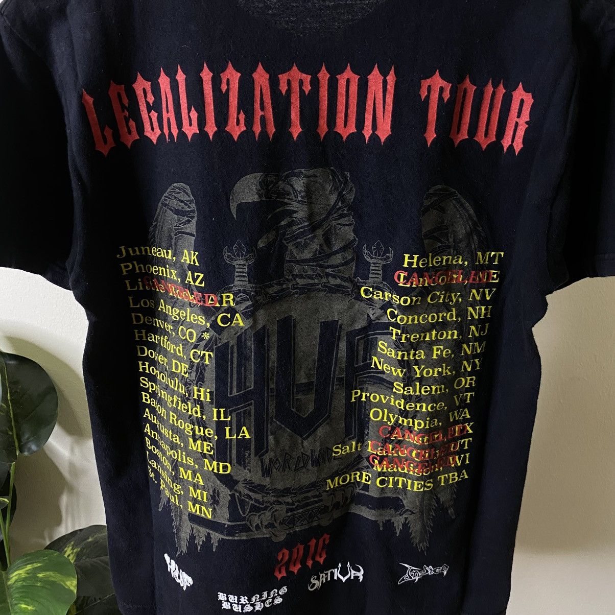 Huf HUF WORLDWIDE LEGALIZATION TOUR 2016 T SHIRT Size US M / EU 48-50 / 2 - 6 Thumbnail