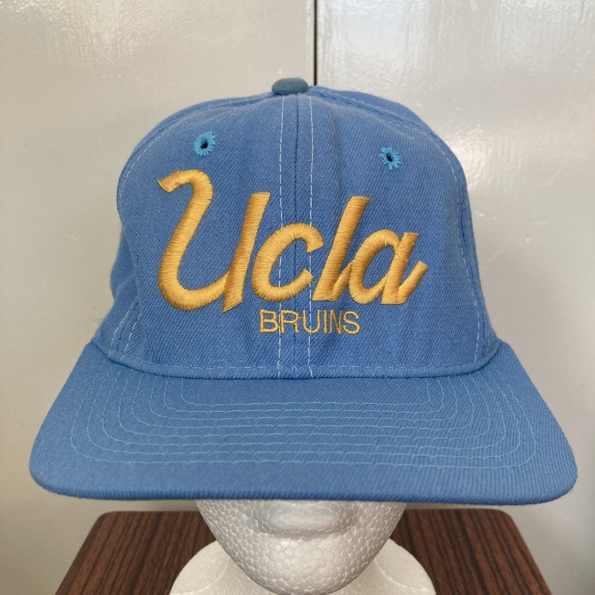 Sports Specialties UCLA BRUINS SCRIPT SPORTS SPECIALTIES SNAPBACK HAT CAP 1990S Size ONE SIZE - 3 Thumbnail