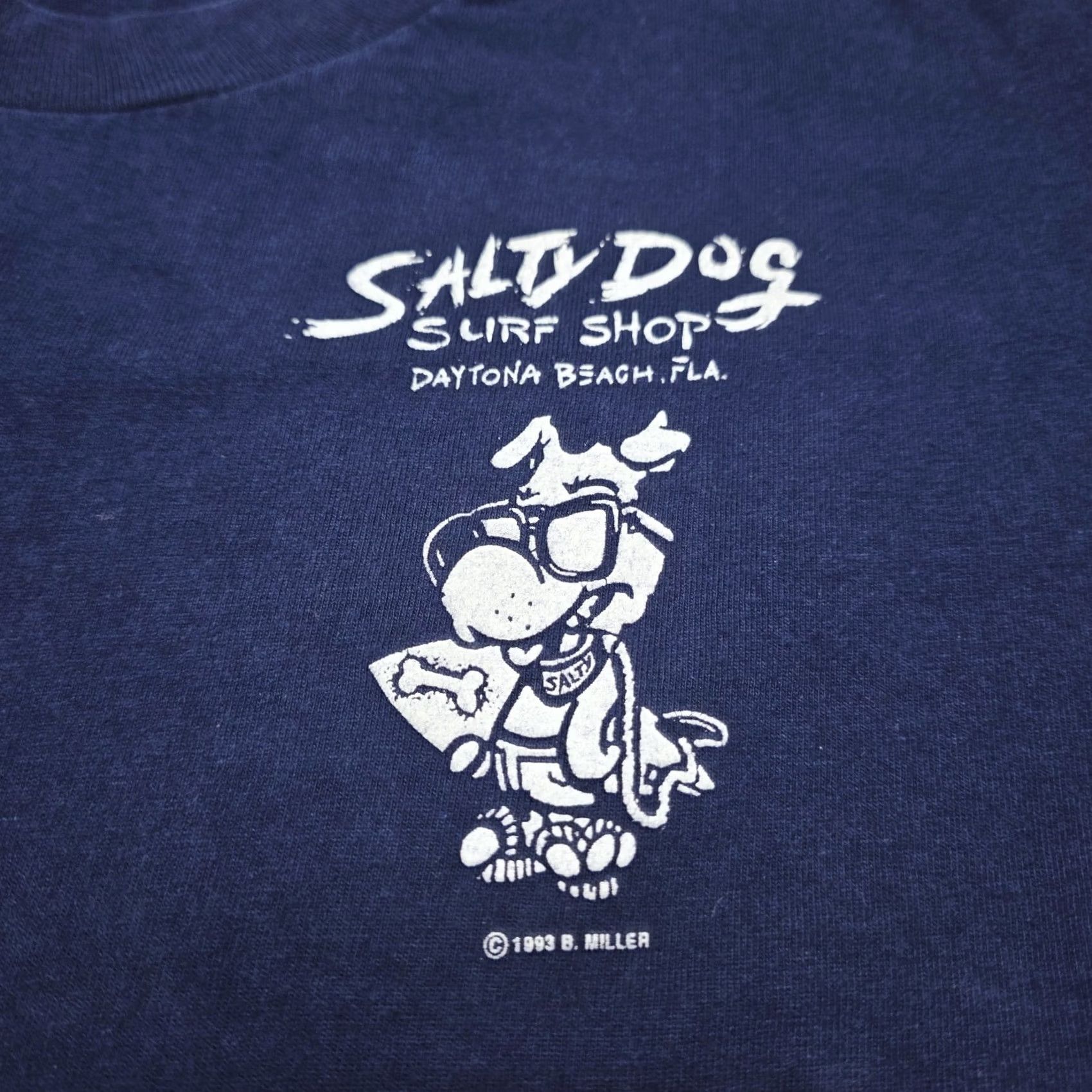 Vintage VINTAGE Salty Dog Surf Shop T-Shirt Longsleeve Florida 90's Daytona Beach Large Blue Mens Size US L / EU 52-54 / 3 - 7 Thumbnail