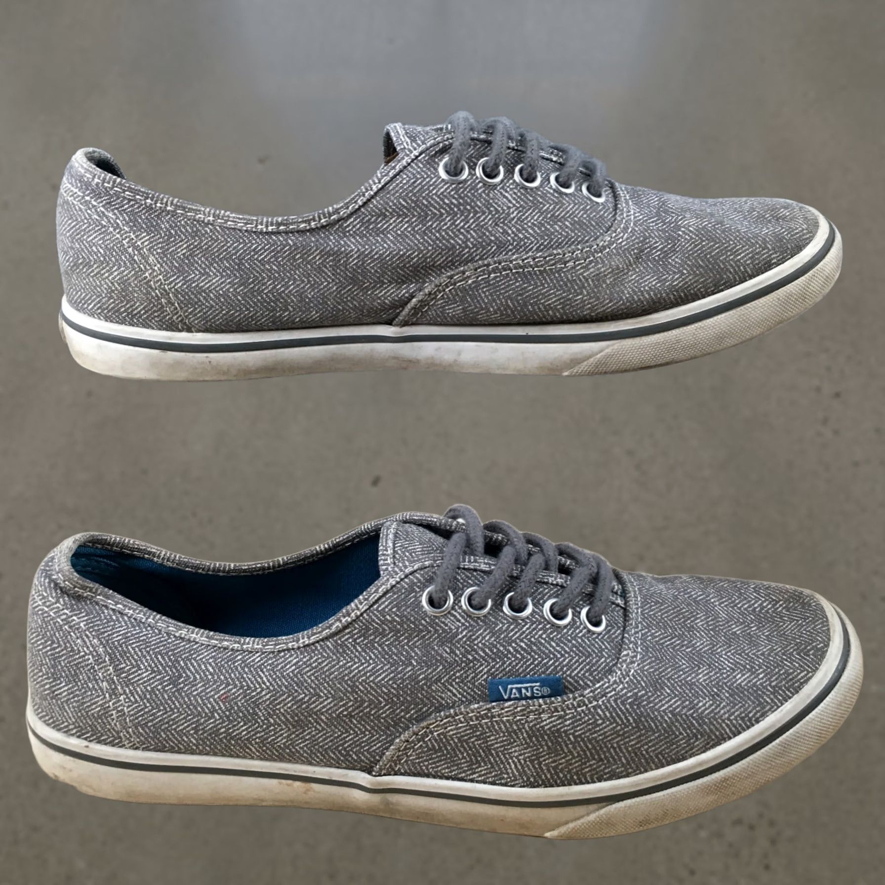Vans Vans Shoes Mens 7 Womens 8.5 Skate Lace Up Sneakers Gray Fabric Low Top Casual Size M / US 6-8 / IT 42-44 - 1 Thumbnail