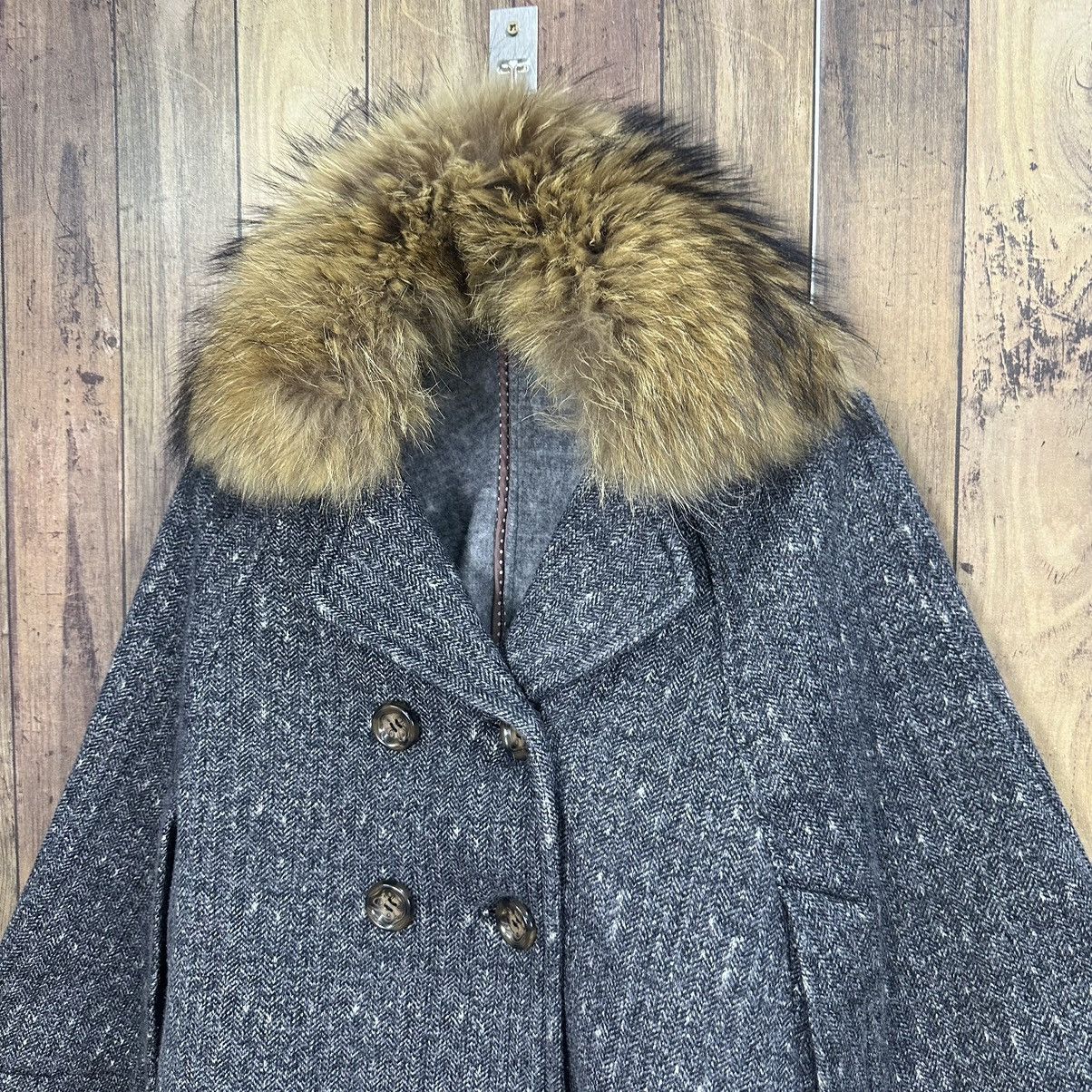 Issey Miyake Vintage Peyton Place Wool Fur Women Jacket Z108 Size M / US 6-8 / IT 42-44 - 3 Thumbnail