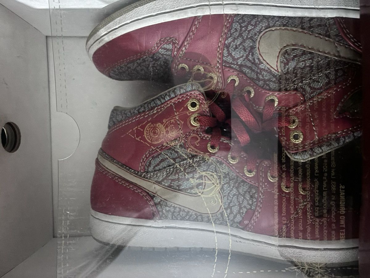 image of Jordan Levis Air Jordan 1 Levi “Denim Pack” Shoes in Orange, Men's (Size 10)