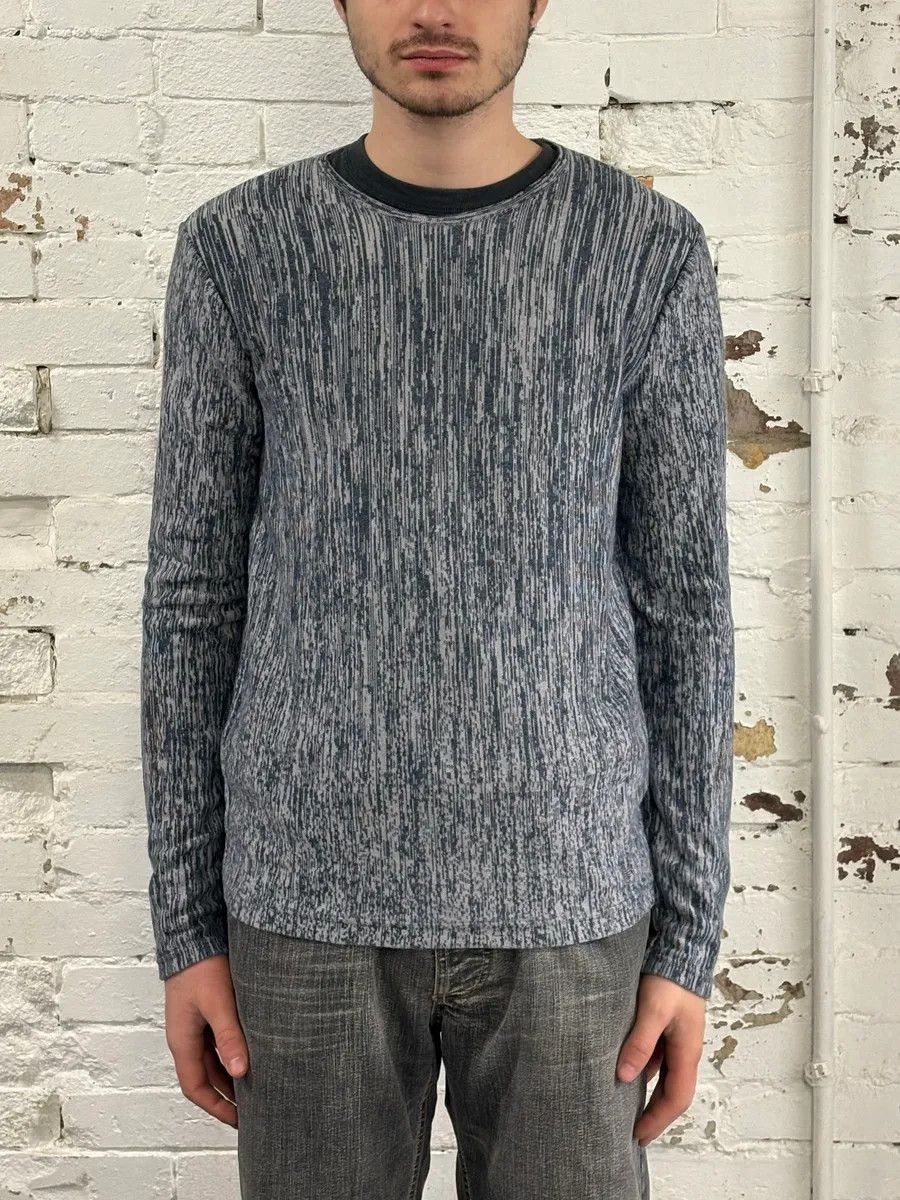 Emporio Armani SS2021 Emporio Armani Black & White Contemporary Wool Sweater Size US M / EU 48-50 / 2 - 2 Thumbnail