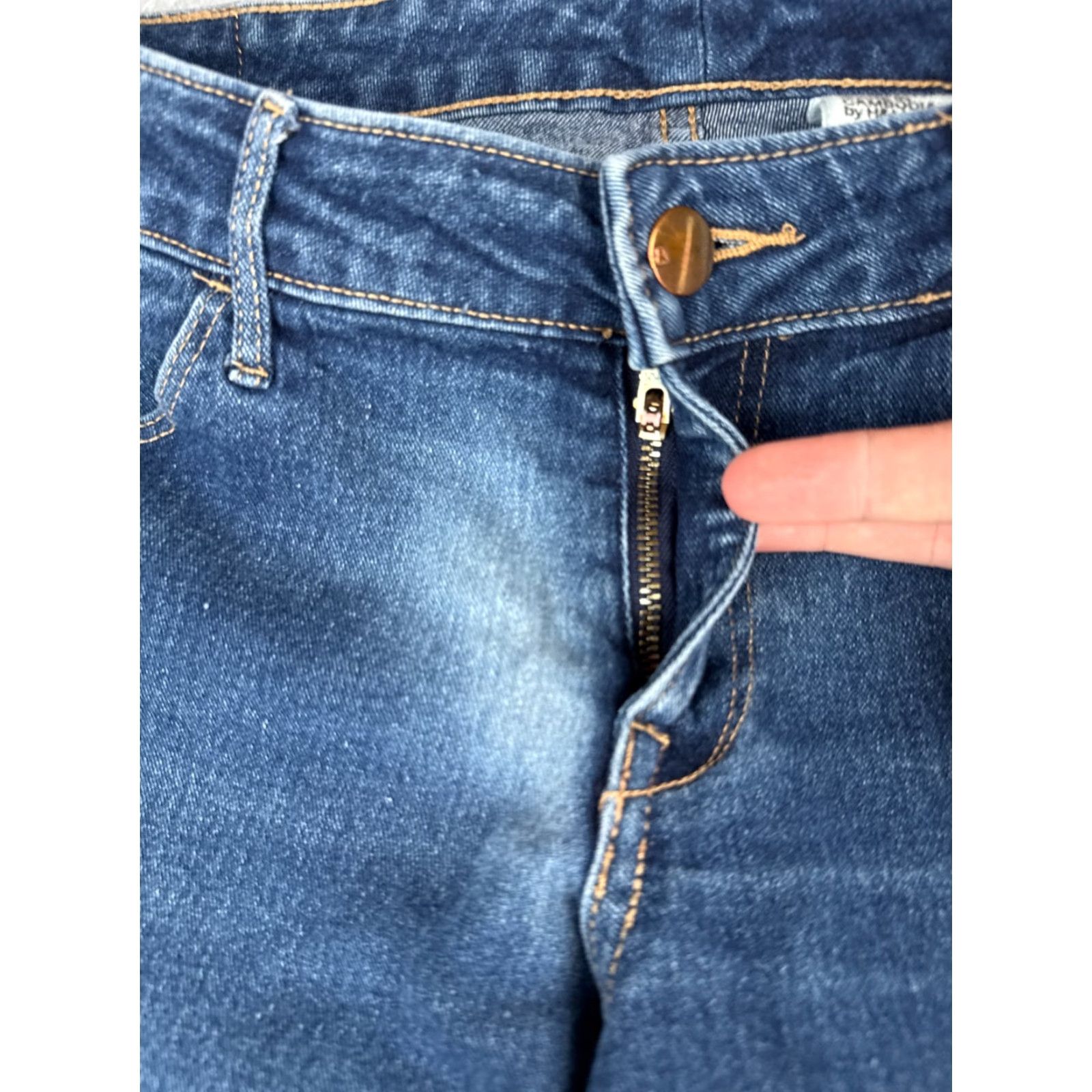 Denime &Denim Jeans Womens 29 Blue Skinny Low Waist Cotton Blend Distressed 29x32 Jeans Size 29" - 5 Thumbnail