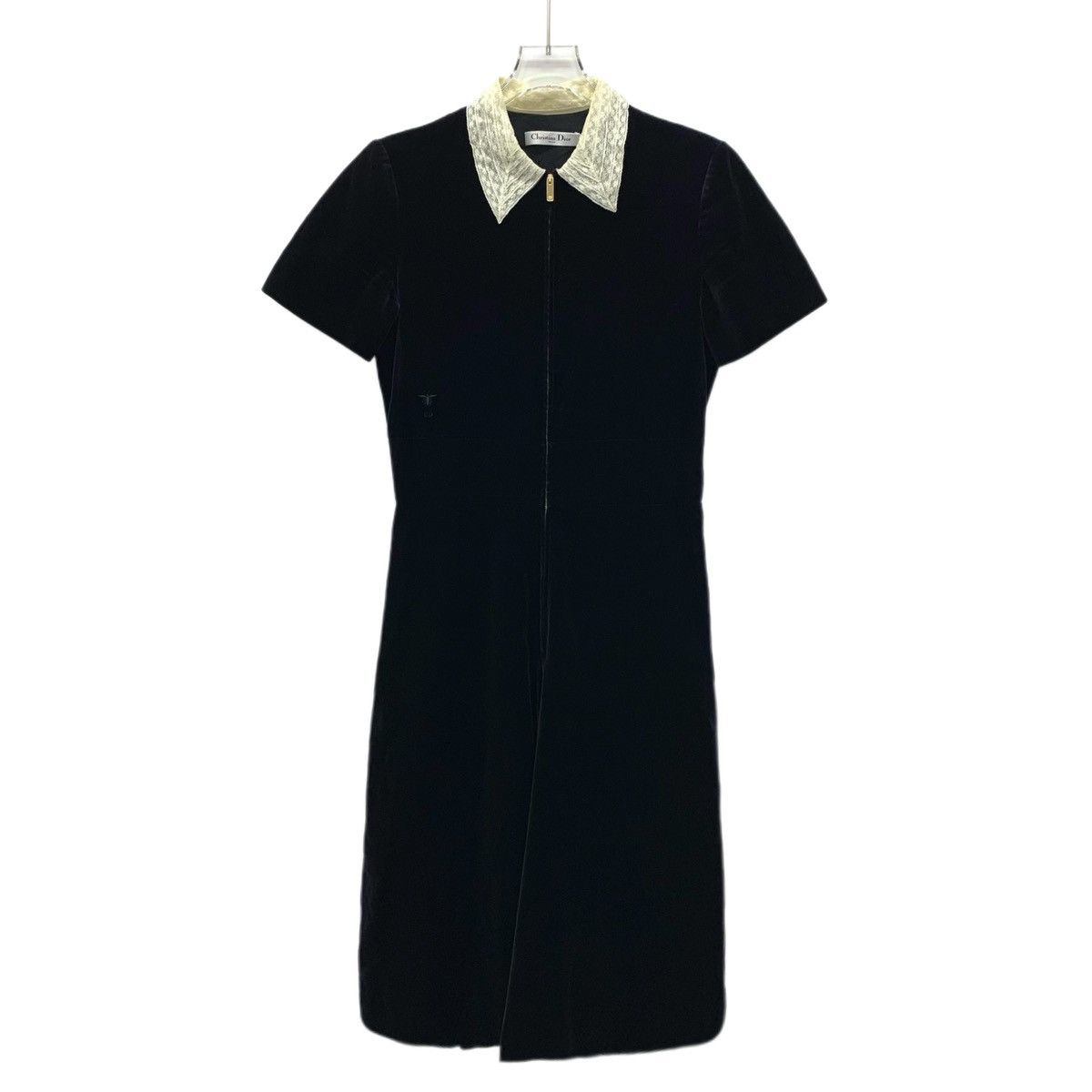 Dior Dior Black Bee Embroidered Cotton Lapel Velvet Jumpsuit Size XS / US 0-2 / IT 36-38 - 1 Thumbnail