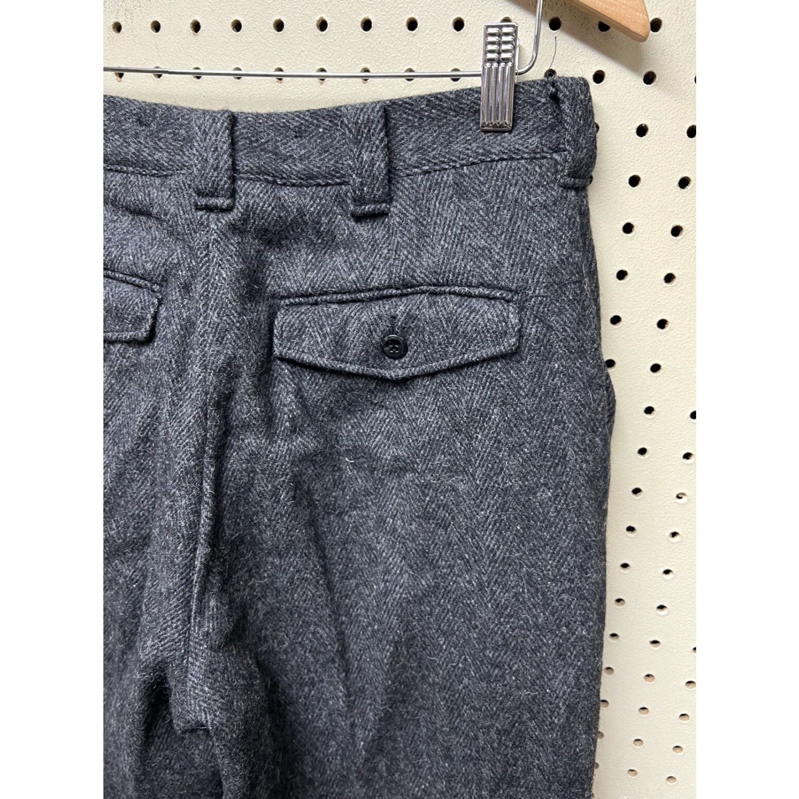 Vintage VINTAGE L.L. Bean Womens Pants Wool USA Made Pleated Wide Leg 16 Gray 90s Workwear City Preppy Size 38" / US 16 / IT 52 - 3 Thumbnail