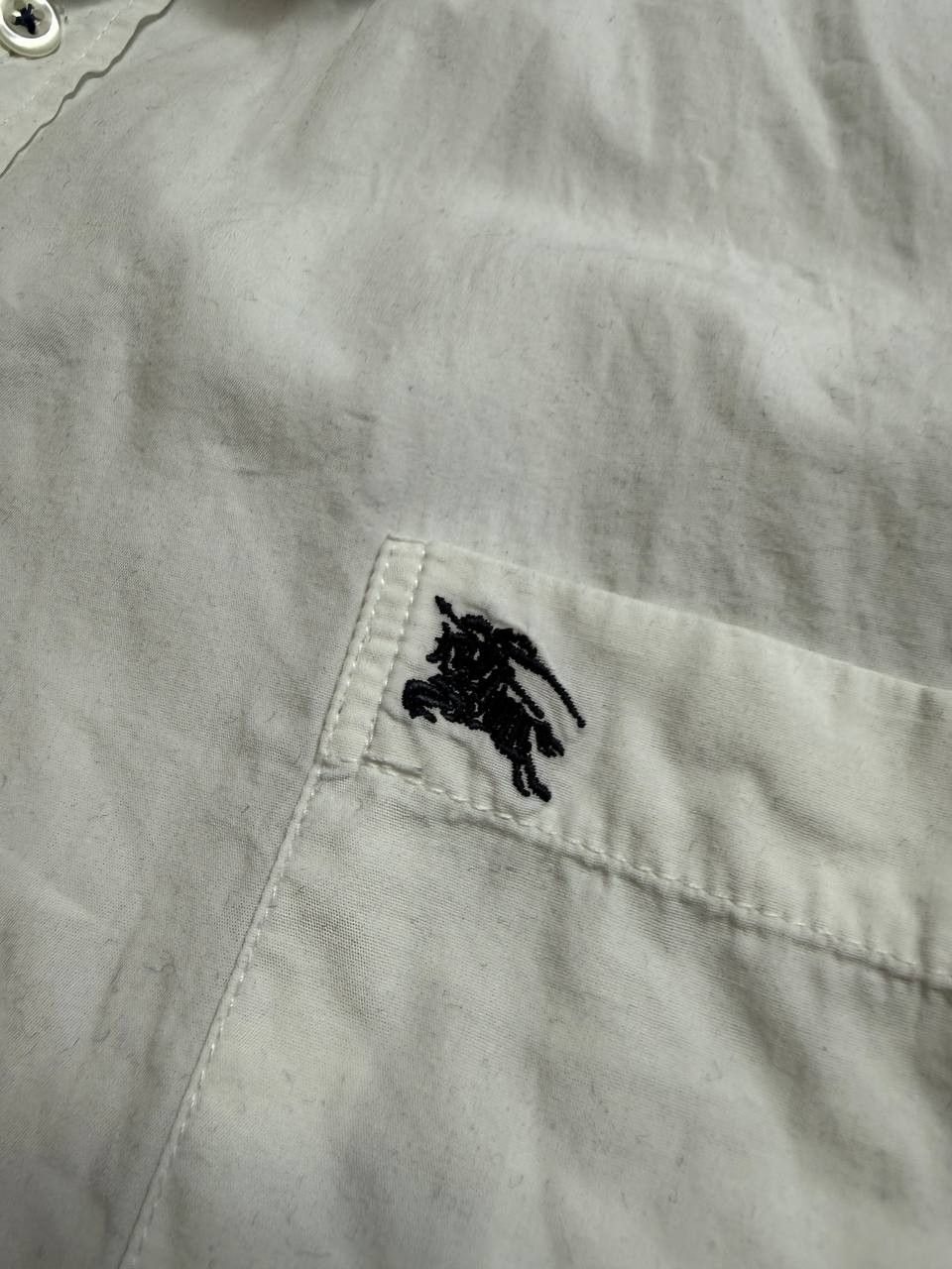 Burberry Vintage Burberry Embroidered Logo Button Up Shirt Size US XL / EU 56 / 4 - 5 Thumbnail