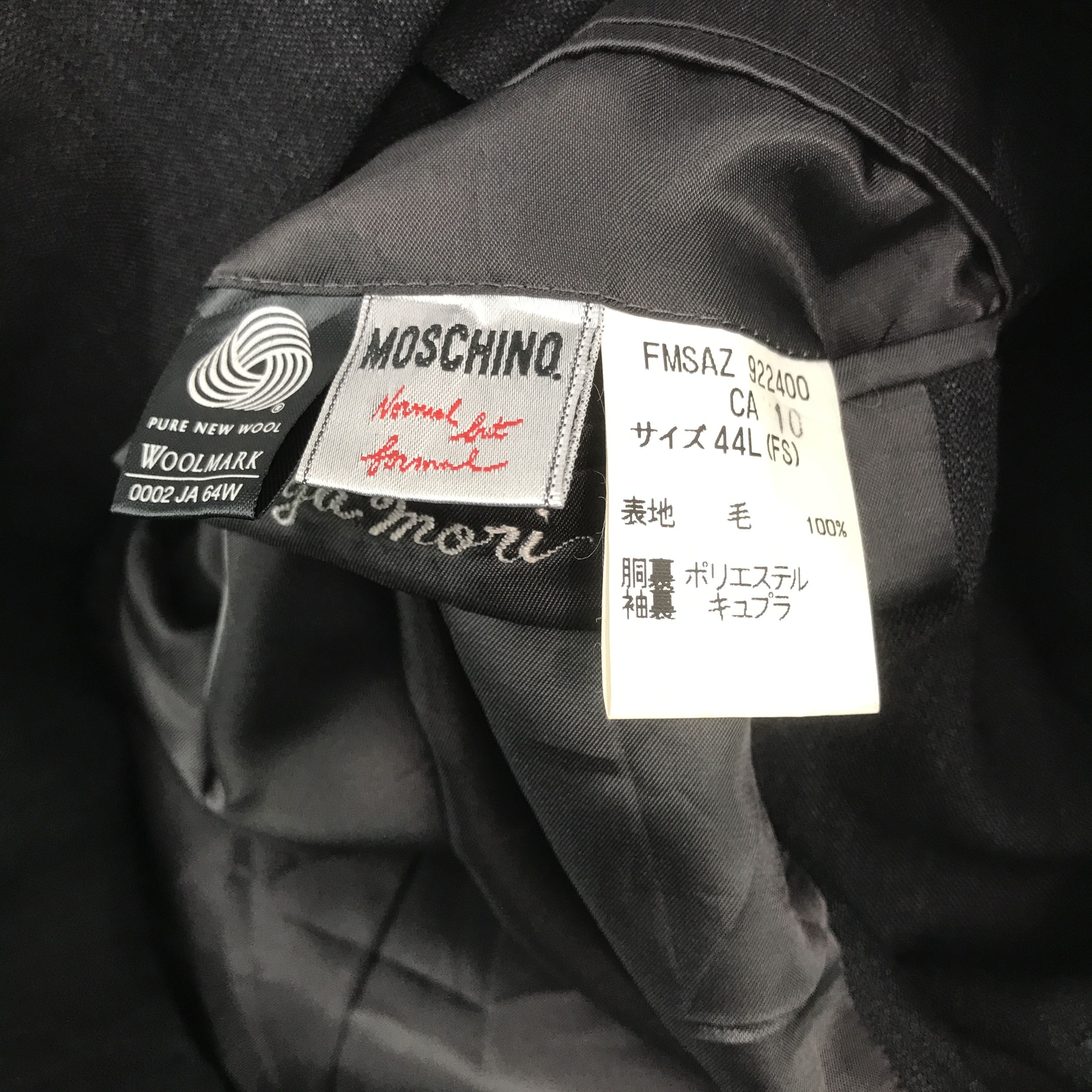 Moschino × Vintage Vintage Moschino Black blazer coat Jacket Size US L / EU 52-54 / 3 - 9 Thumbnail