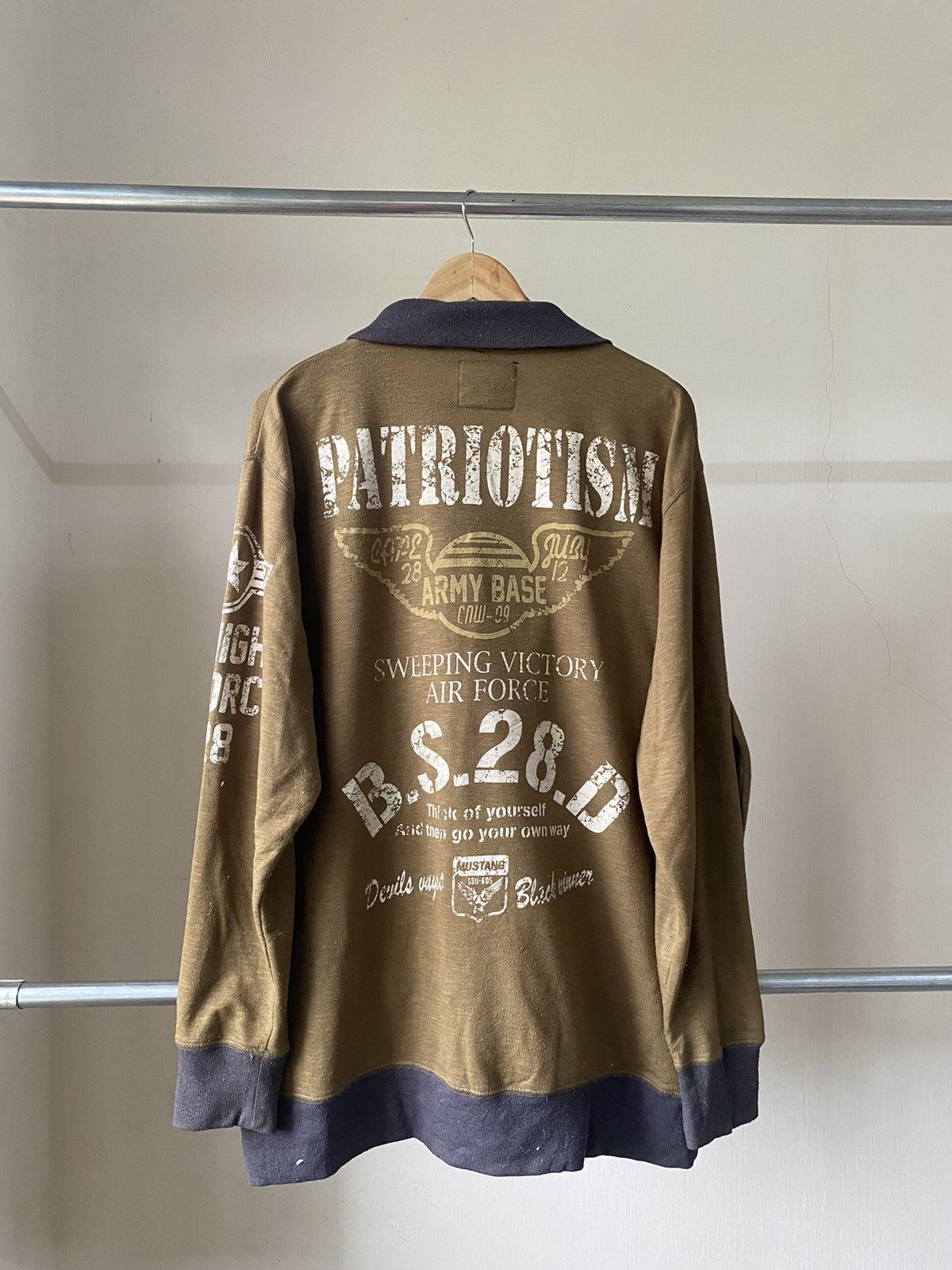 Vintage US AIR FORCE MILITARY 80s 90s ZIPPER SWEATSHIRT Size US XL / EU 56 / 4 - 10 Thumbnail