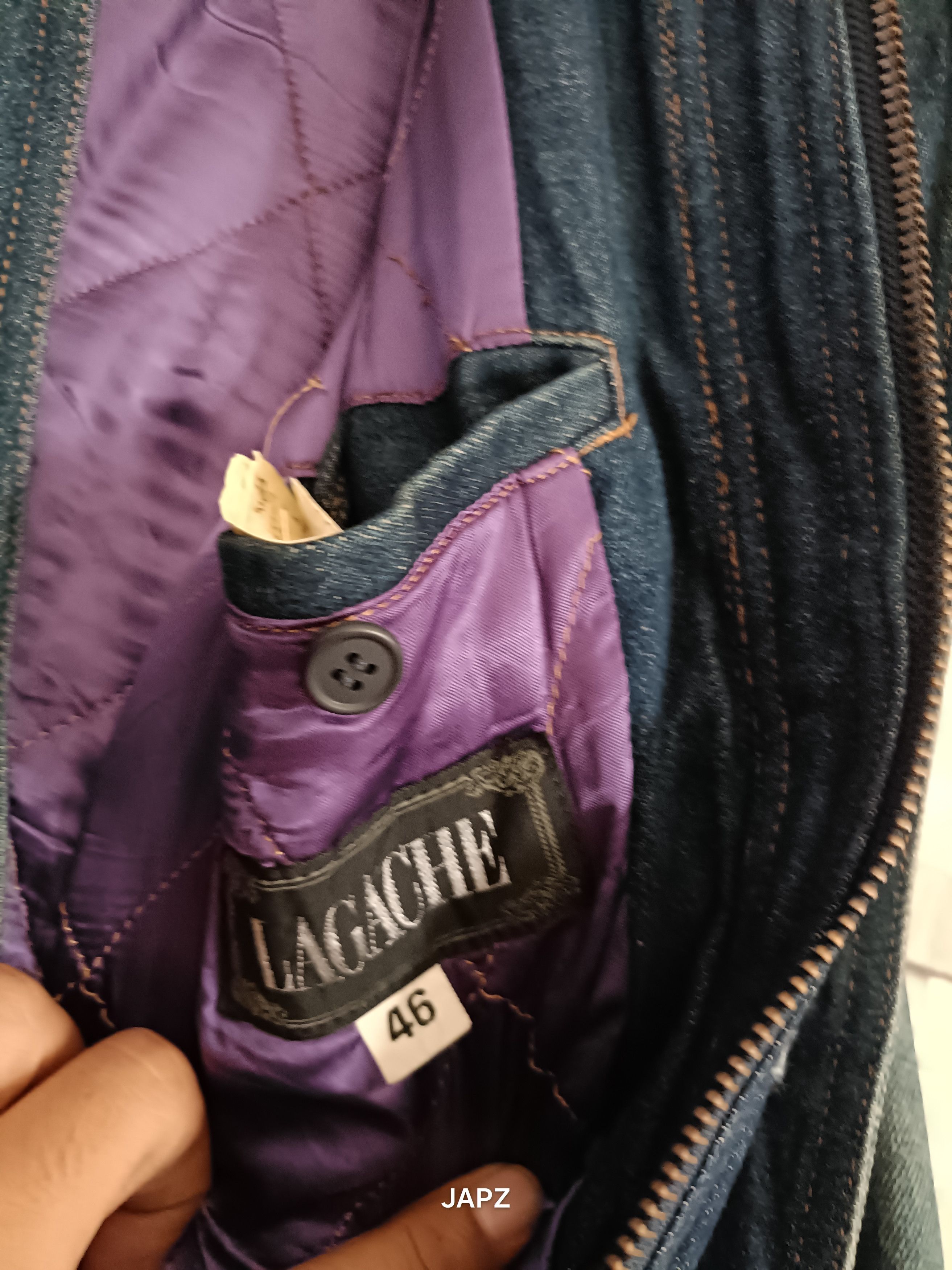 Vintage Vintage Lagache Jeans Uomo Denim oversize bomberJacket Size US M / EU 48-50 / 2 - 8 Thumbnail