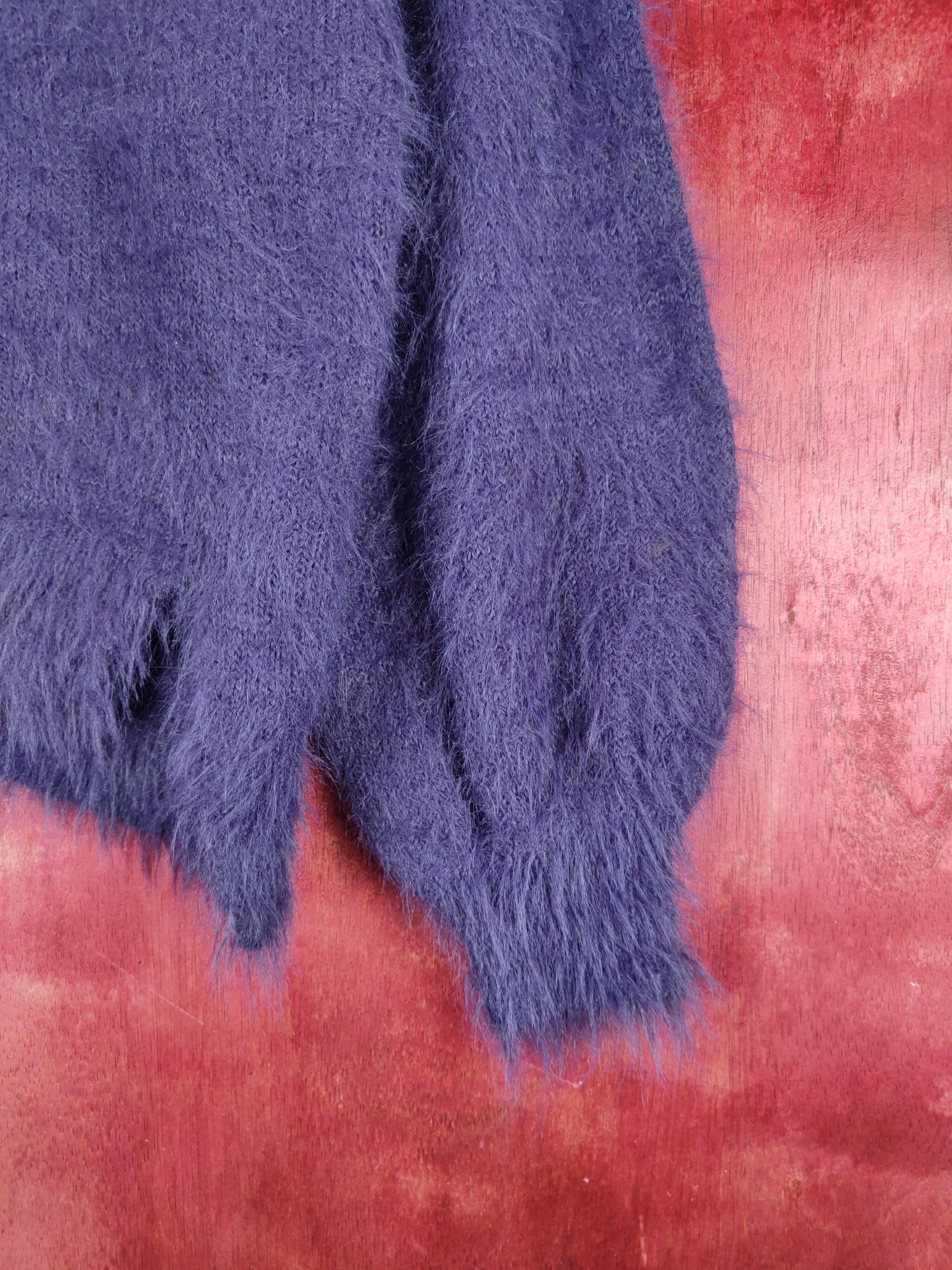 Japanese Brand × Vintage Vintage Aix Les Bains Purple Fur Mohair Knitwear Size M / US 6-8 / IT 42-44 - 6 Thumbnail