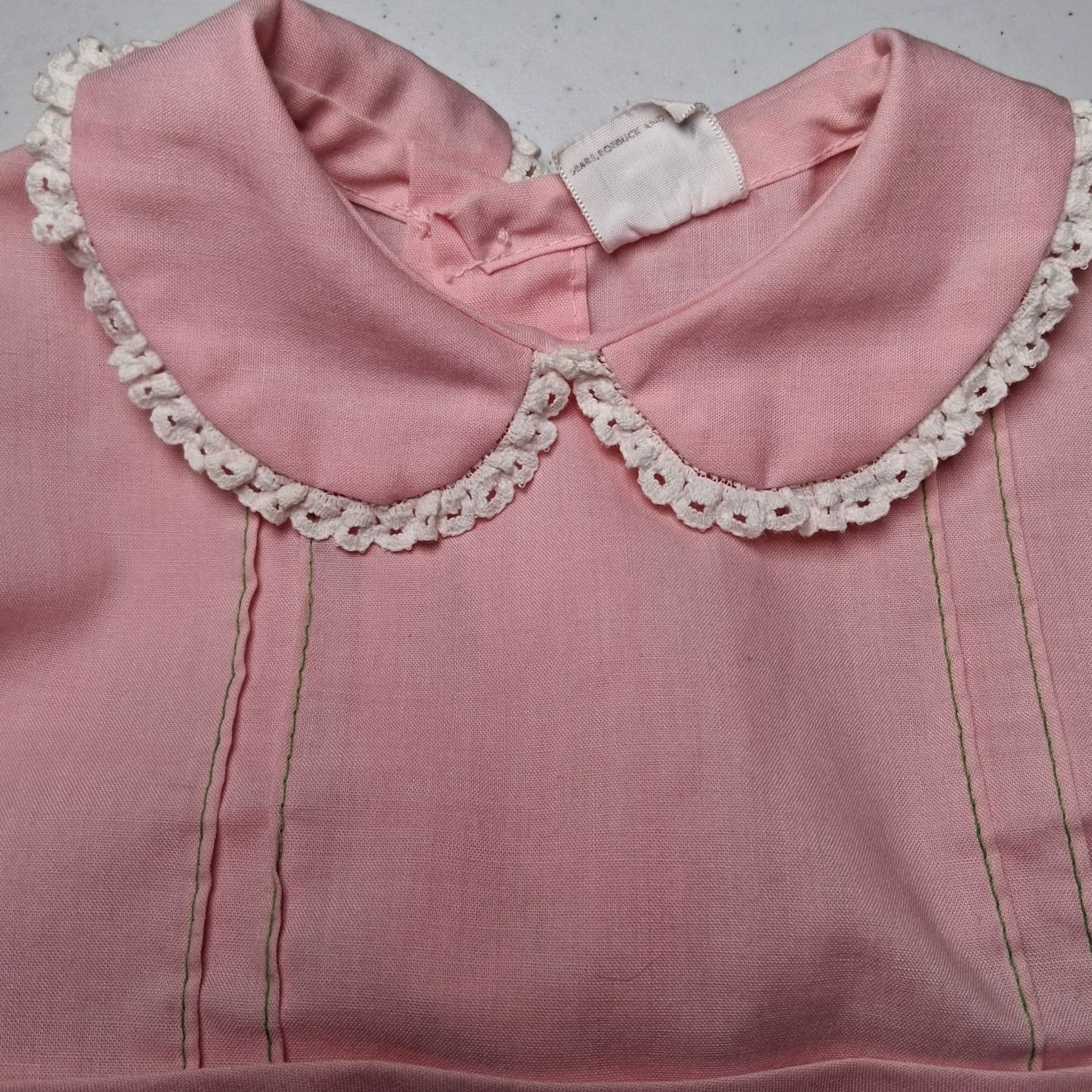Sears VINTAGE Sears Perma Prest Dress Girls 3T Pink Poof Sleeve Collared READ Dress Girls 3T Pink Poof Sleeve Collared READ Size ONE SIZE - 6 Thumbnail