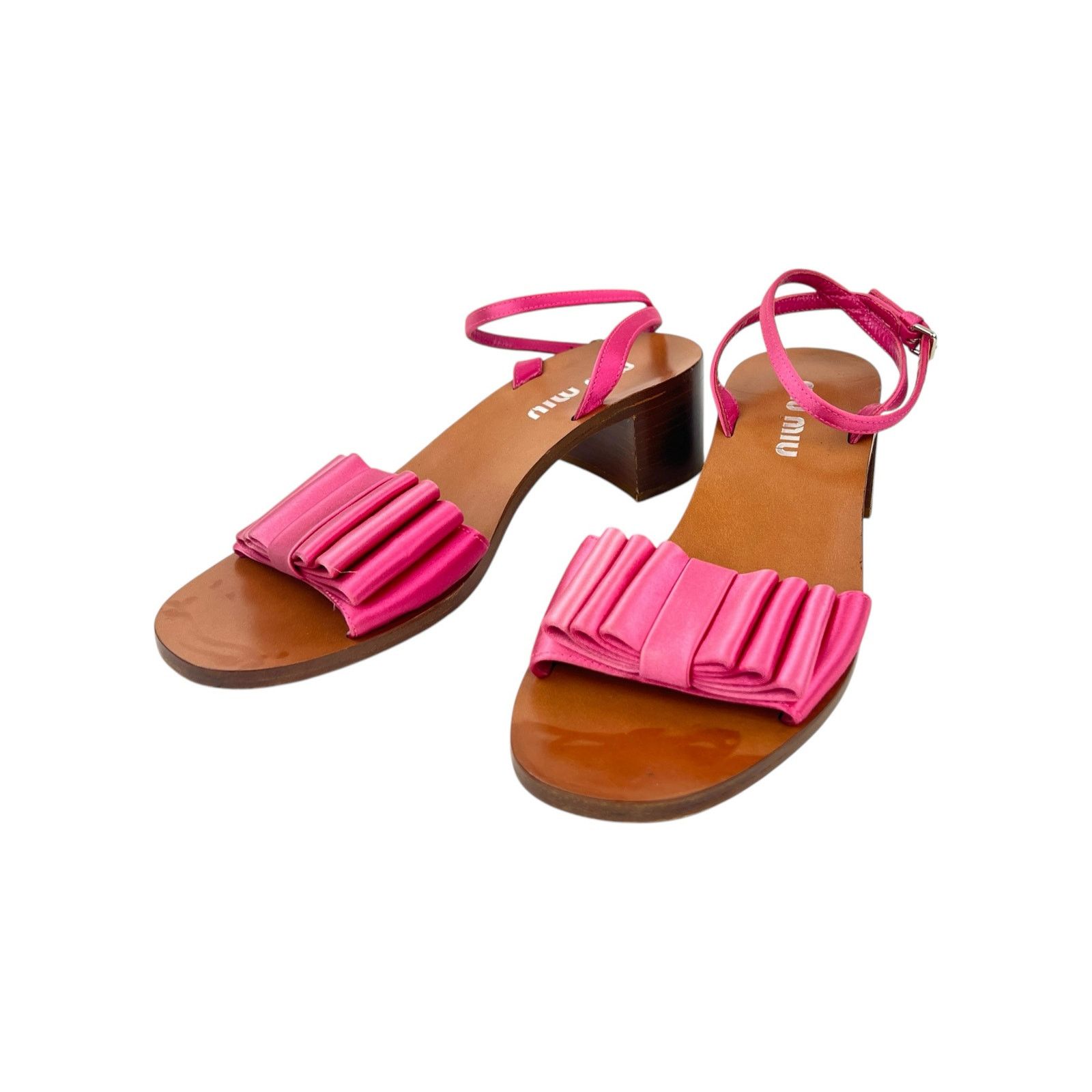 Miu Miu Miu Miu Satin Ribbon Sandals Size US 6.5 / IT 36.5 - 1 Thumbnail