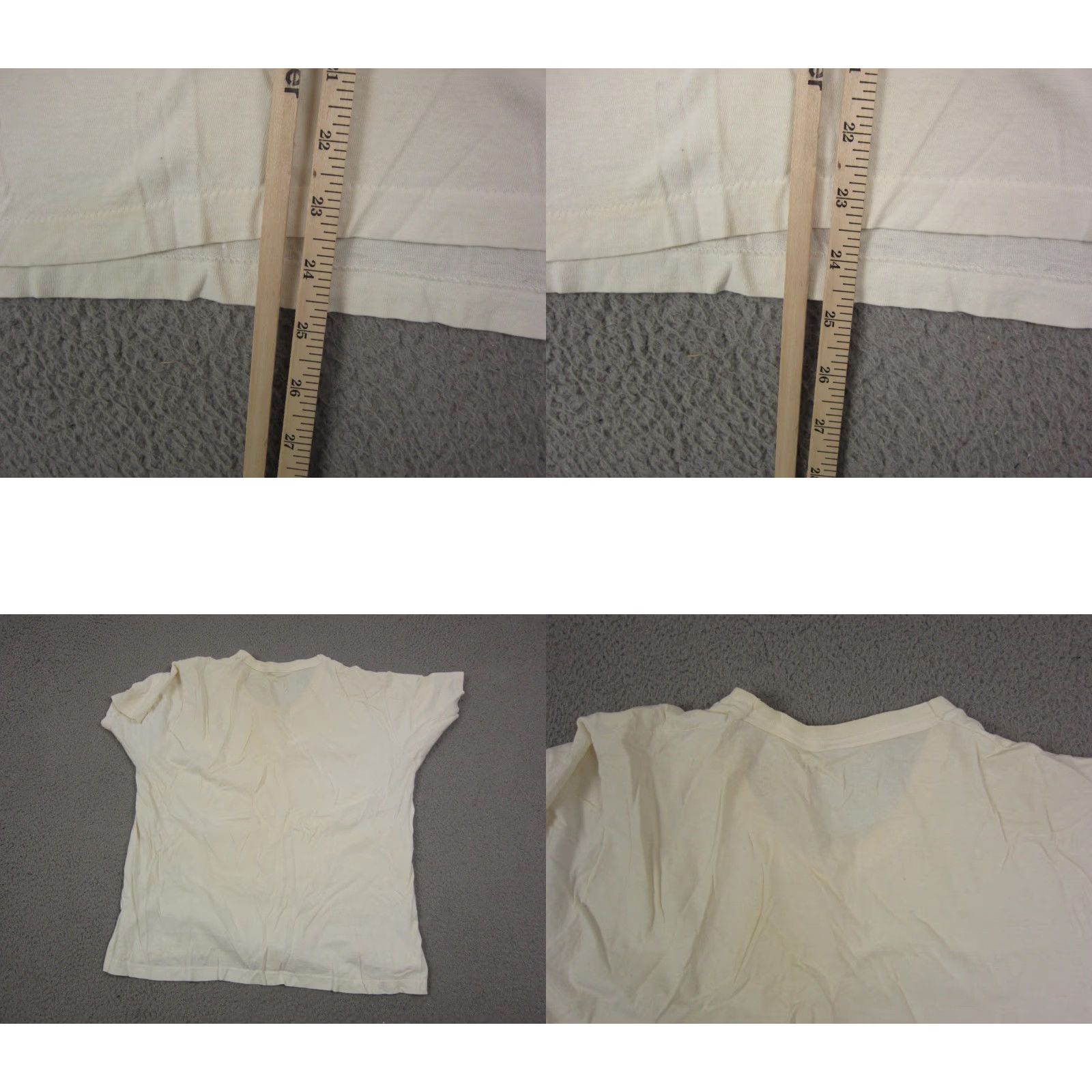 Fruit Of The Loom VINTAGE Fruit of the Loom Shirt Mens M White V-Neck Short Sleeve 80s 90s Size US M / EU 48-50 / 2 - 8 Thumbnail