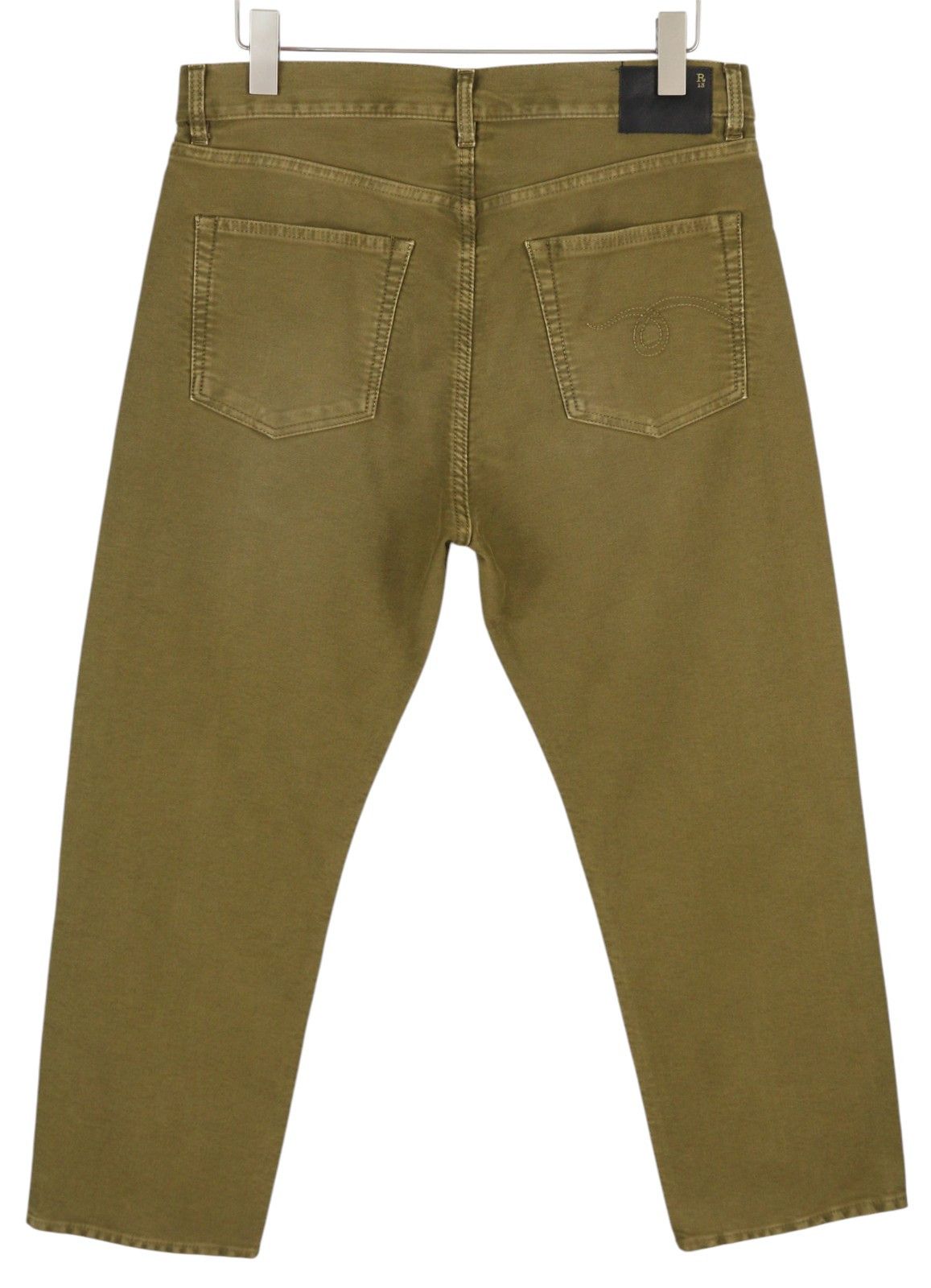 R13 BOYFRIEND 29 Olive Garment Dyed Moleskin Faded FW25 86536 Size 29" - 2 Thumbnail