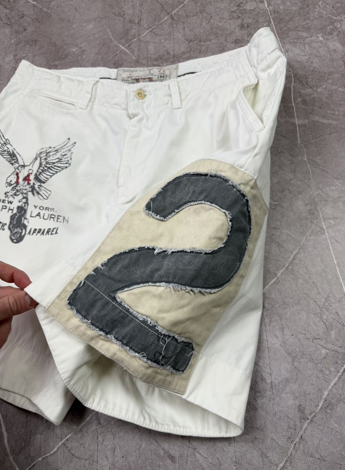 Polo Ralph Lauren VTG Style Polo Ralph Lauren Boxing Club Shorts White Size US 34 / EU 50 - 19 Thumbnail