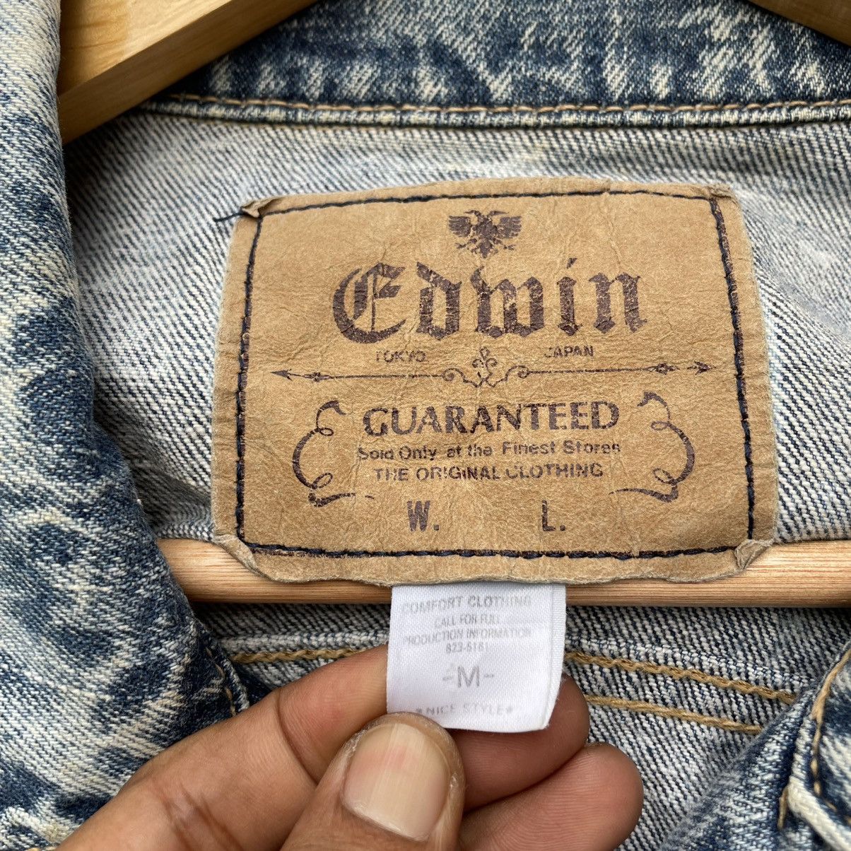 Vintage 💥Vintage Edwin Stone Wash Acid Wash Trucker Denim Jacket Size US M / EU 48-50 / 2 - 11 Thumbnail