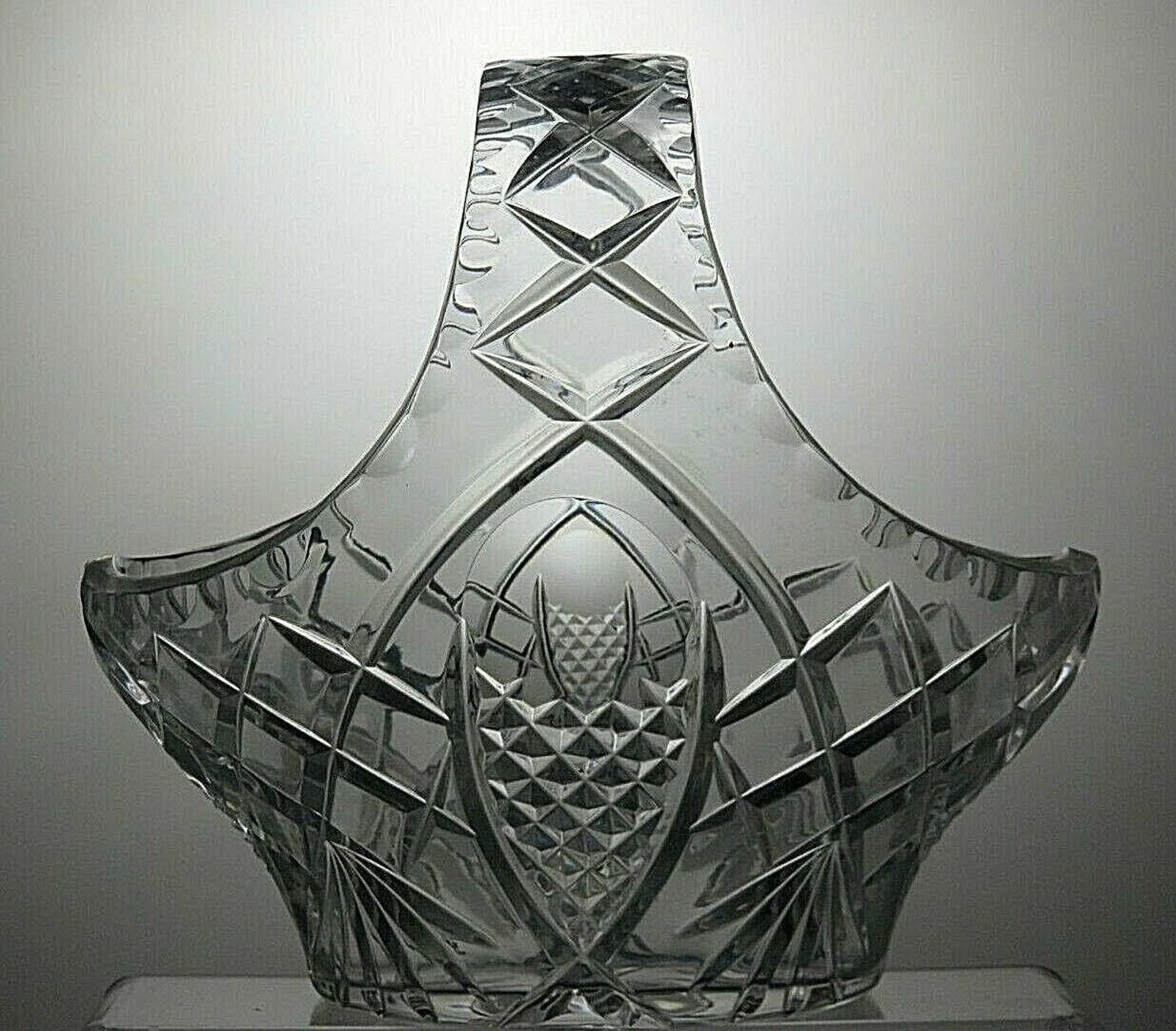 Unknown London Vintage Cut Crystal Glass Basket Vase Size ONE SIZE - 2 Thumbnail