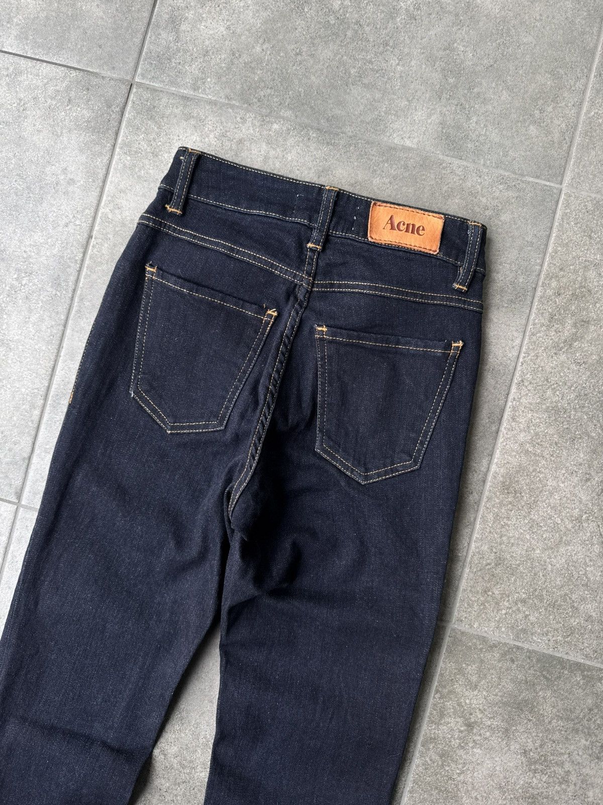 Acne Studios Acne Jeans Navy Skinny Jeans Needle Soft Raw Jeans Size 24" / US 00 / IT 34 - 5 Thumbnail