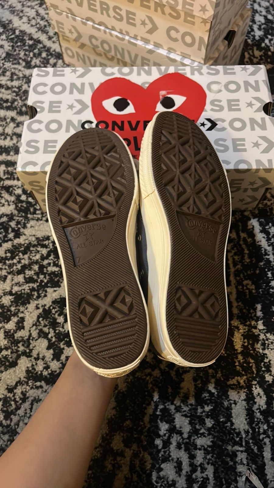 Comme des Garcons PLAY COMME des GARÇONS PLAY Converse Half Heart Chuck 70 Sneakers Size US 7 / EU 40 - 8 Thumbnail