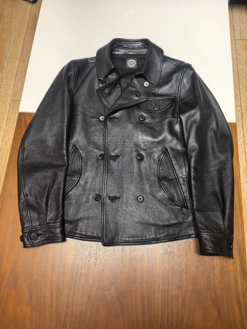 Japanese Brand Black Leather Double-Breasted Jacket Size S Size US S / EU 44-46 / 1 - 1 Thumbnail