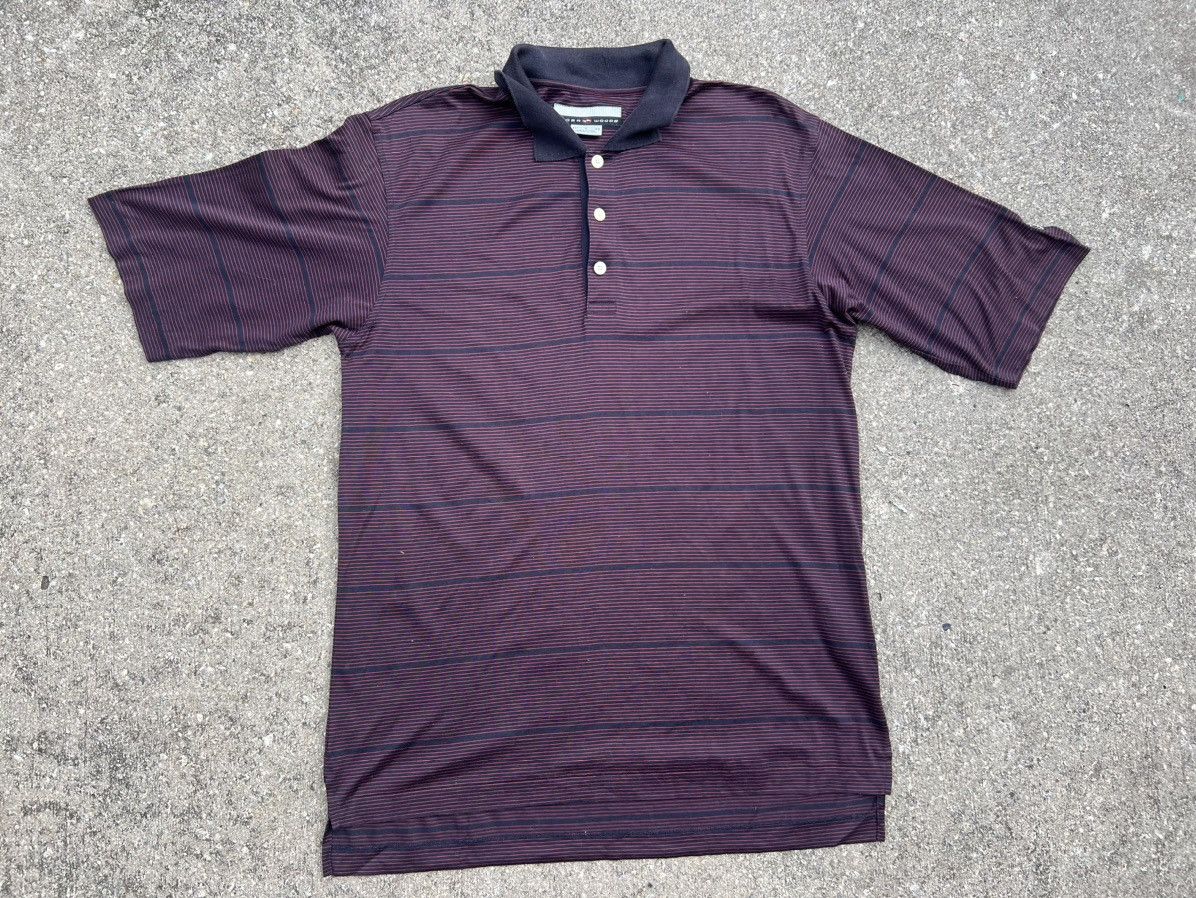 Nike Vintage 2000s Nike Tiger Wood Striped Polo Shirt Golf Size US L / EU 52-54 / 3 - 14 Thumbnail
