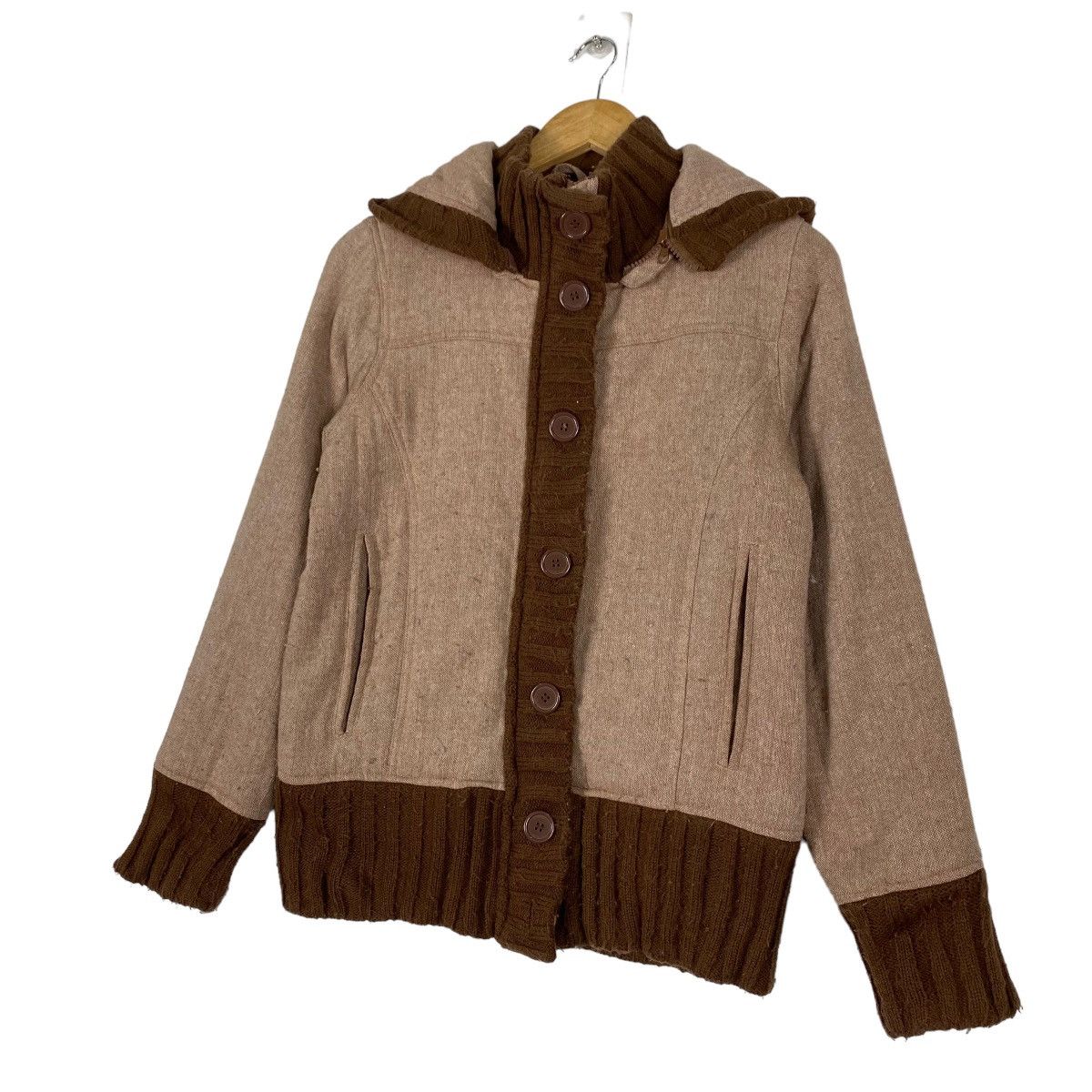 Japanese Brand × Woolrich Woolen Mills Vintage Woolrich Plaid Button Varsity Hoodie Size M Size US M / EU 48-50 / 2 - 2 Thumbnail