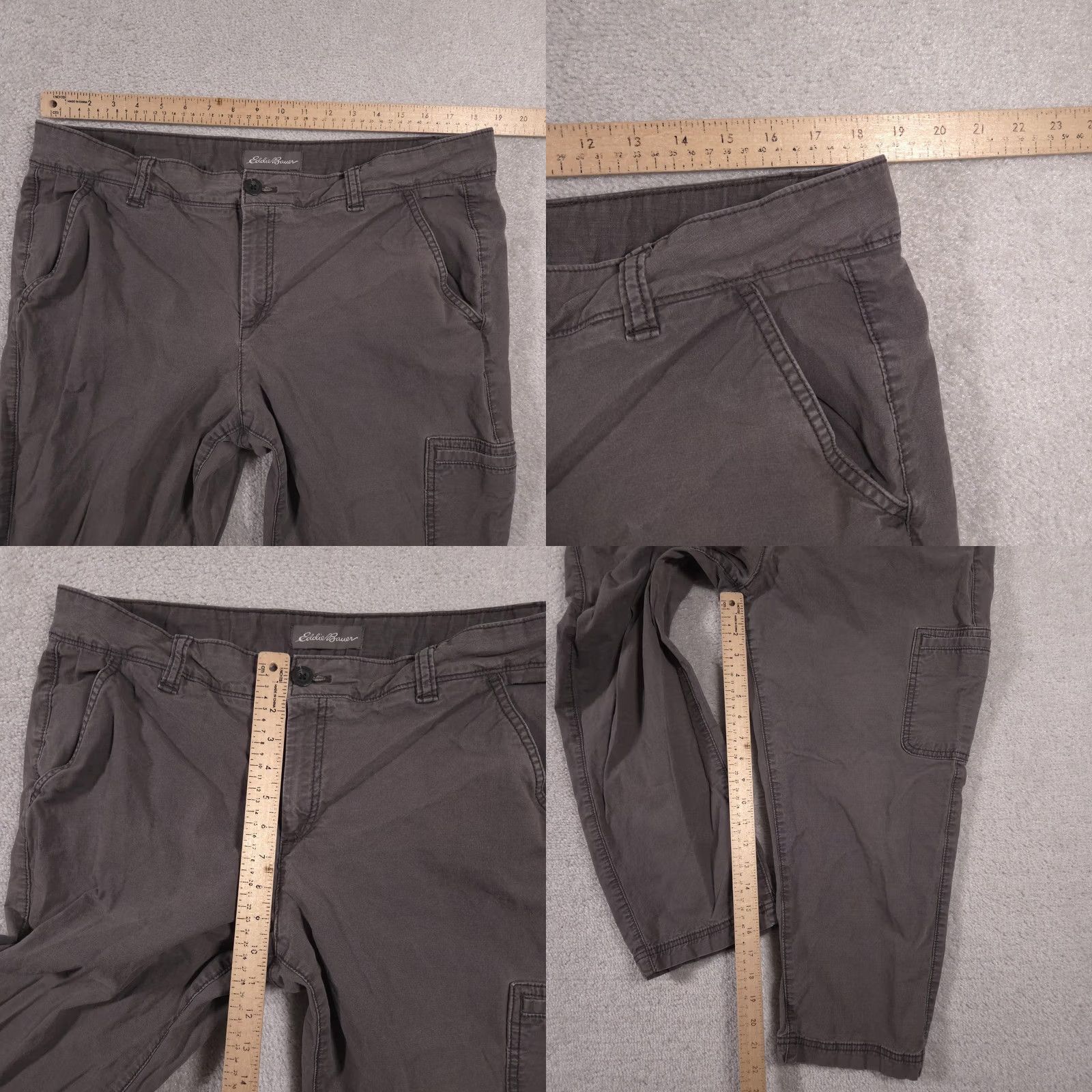 Eddie Bauer Eddie Bauer Pants Womens 16 Gray Cargo Utility Stretch Casual Size 38" / US 16 / IT 52 - 8 Thumbnail