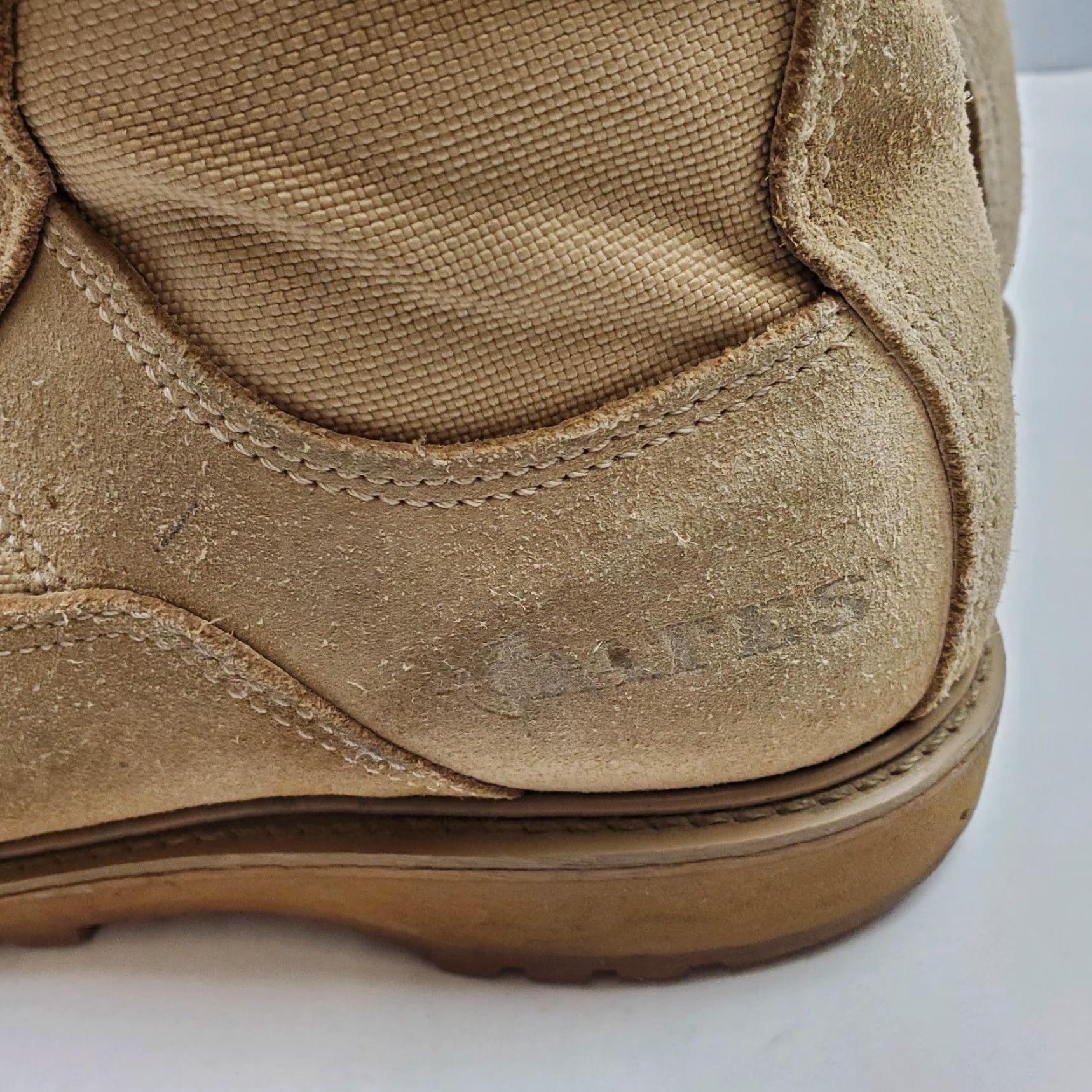 Vintage Bates Combat Boots Size 6 W Suede Gore-tex US Military Army Tan Tactical Lace Up Boots Mens Army Combat 6 W Suede Leather Shoes Size US 6 / EU 39 - 2 Thumbnail
