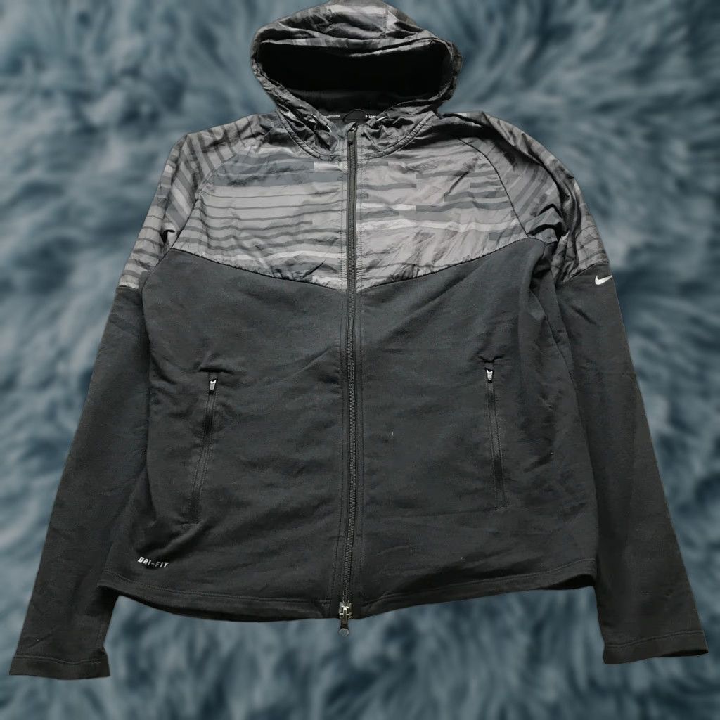 Nike Nike Windrunner Windbreaker Jacket Hoodie Mens L Black - Dri-Fit, Zip, Pockets, Logo, 585904-012 Size US L / EU 52-54 / 3 - 1 Thumbnail