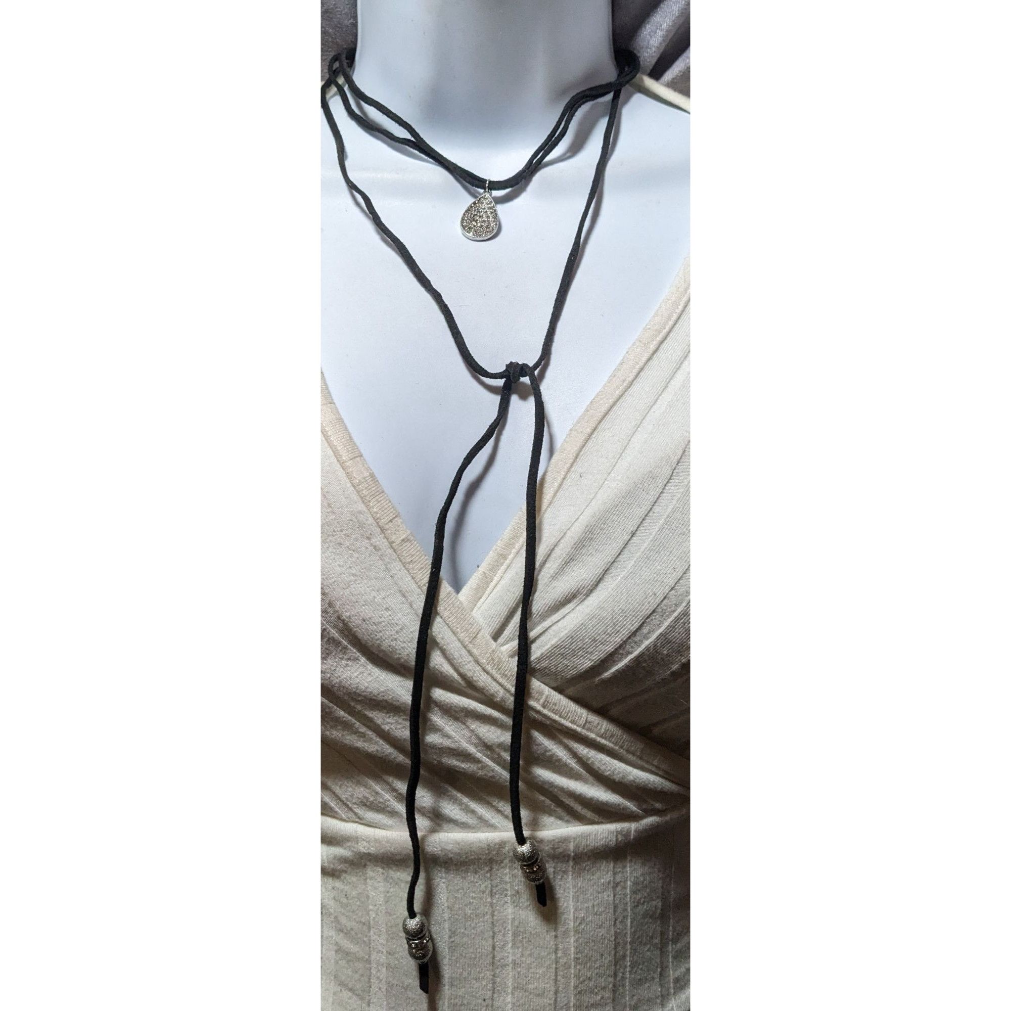 Other Whimsigoth Black Beaded Choker/Lariat Necklace Size ONE SIZE - 1 Thumbnail