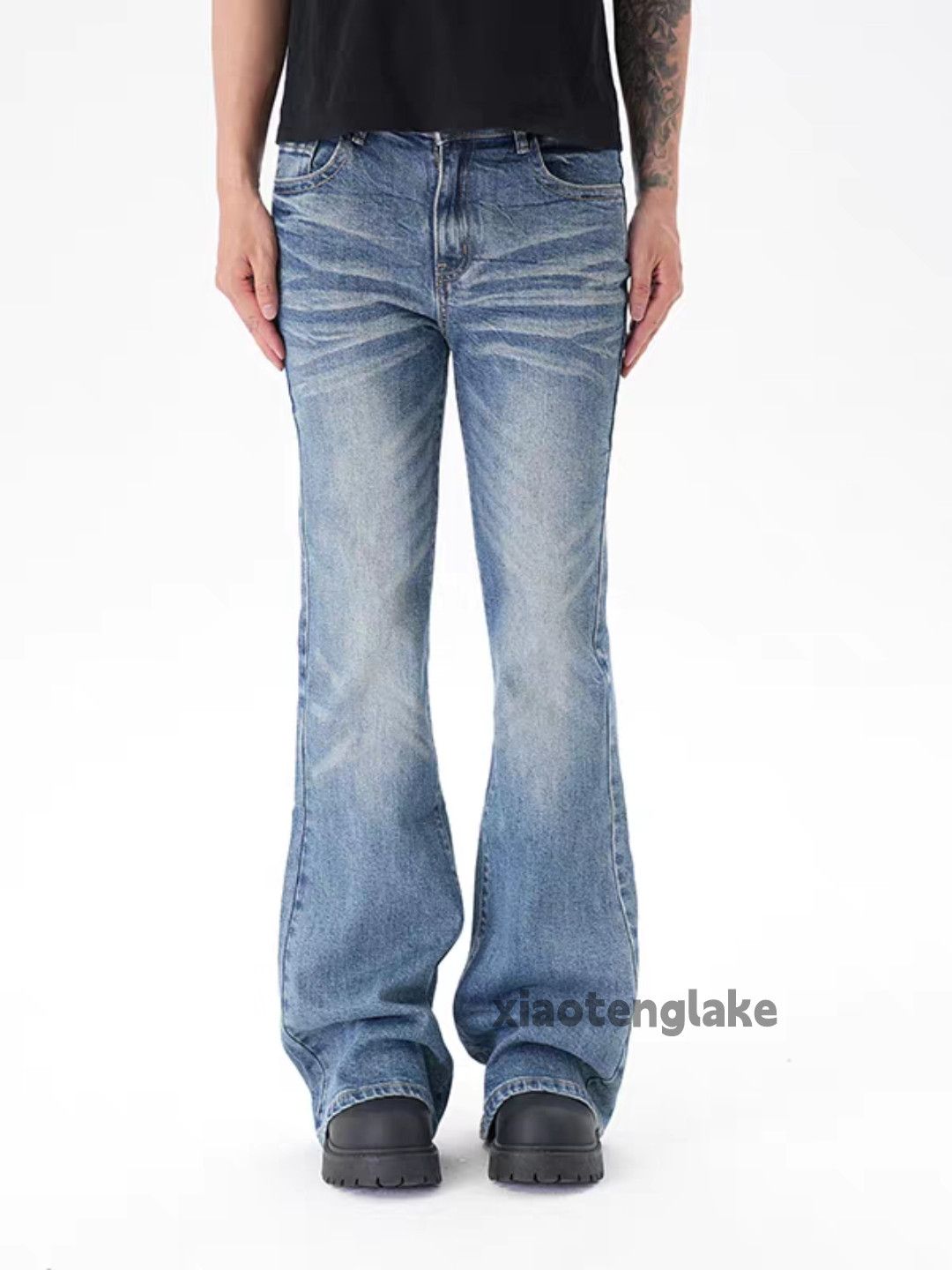 Jean Unisex outdoor utility punk yuppie grunge flared jeans Size US 28 / EU 44 - 5 Thumbnail